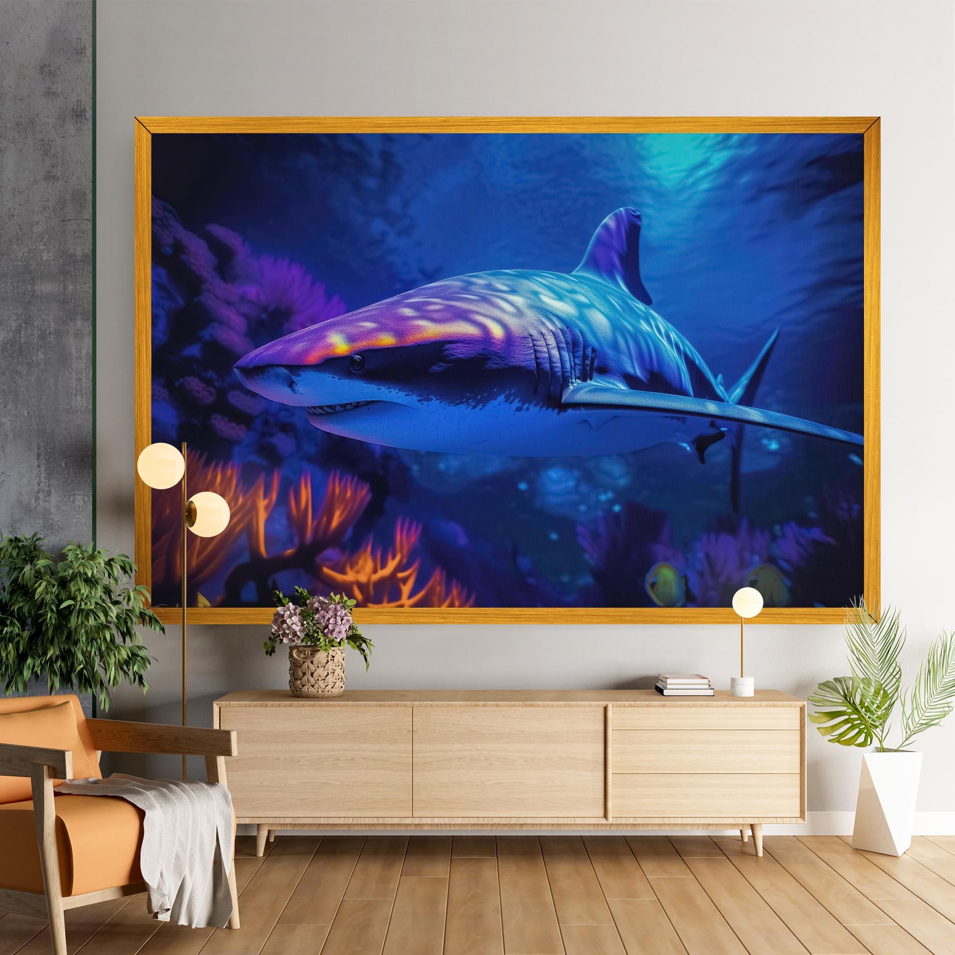 Blue Light Shark mockup 9