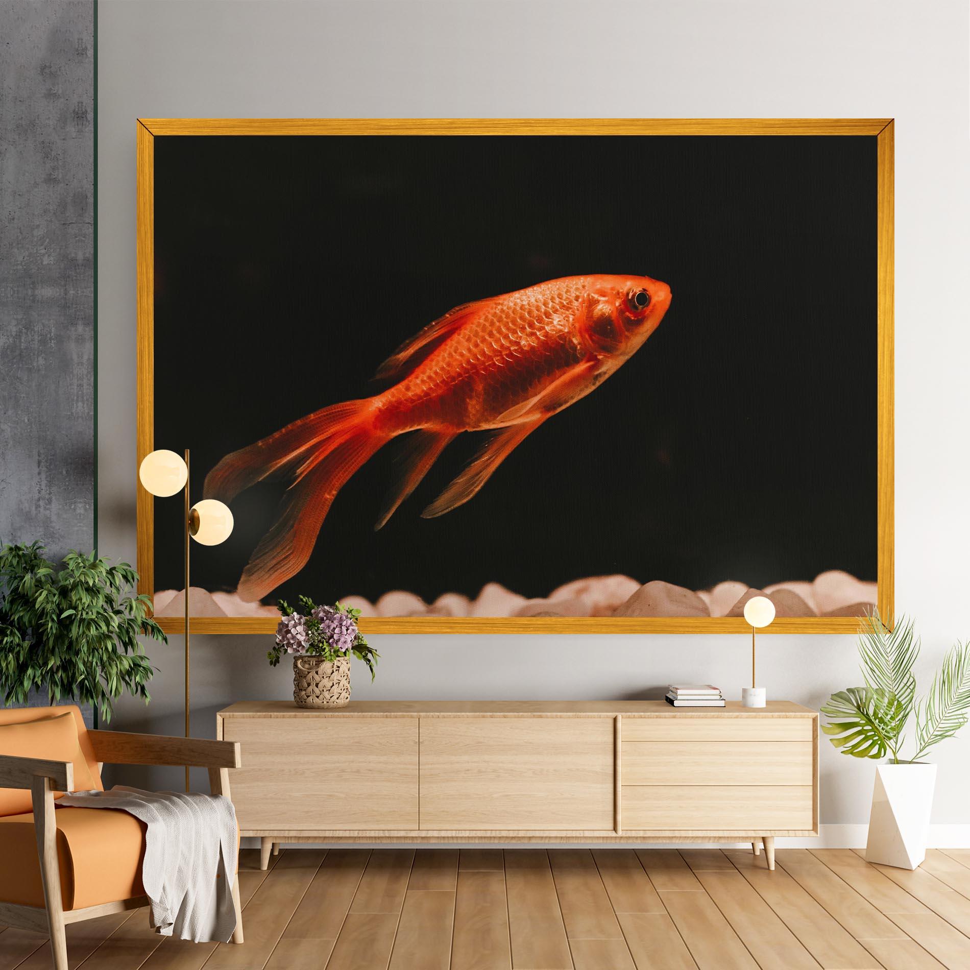 Tablou Canvas Small Orange Fish mockup 9