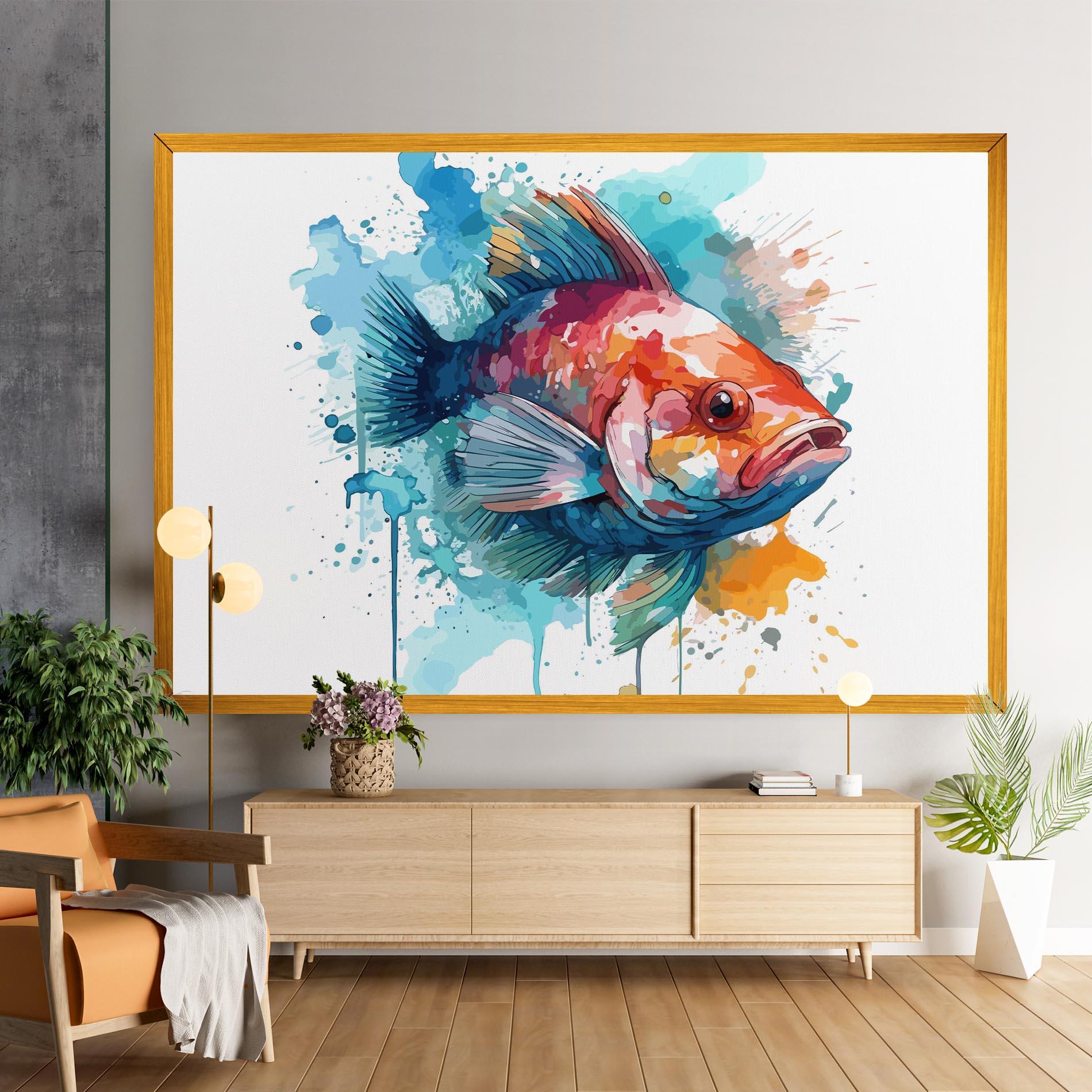 Tablou Canvas Watercolor Fish mockup 9