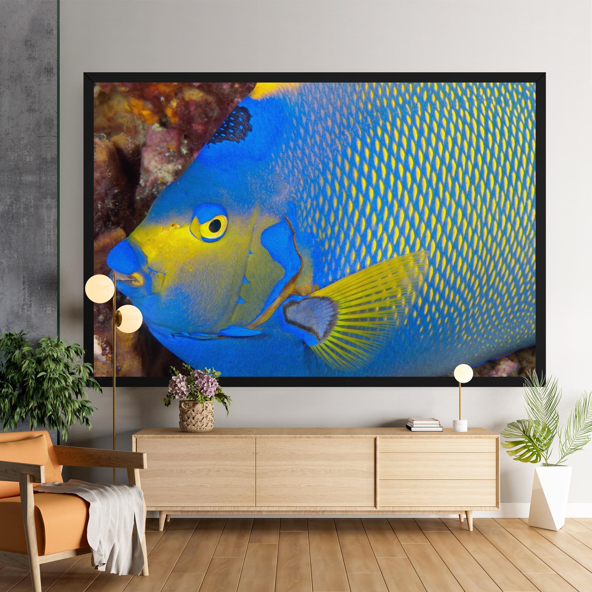 Tablou Canvas Blue Yellow Fish mockup 9