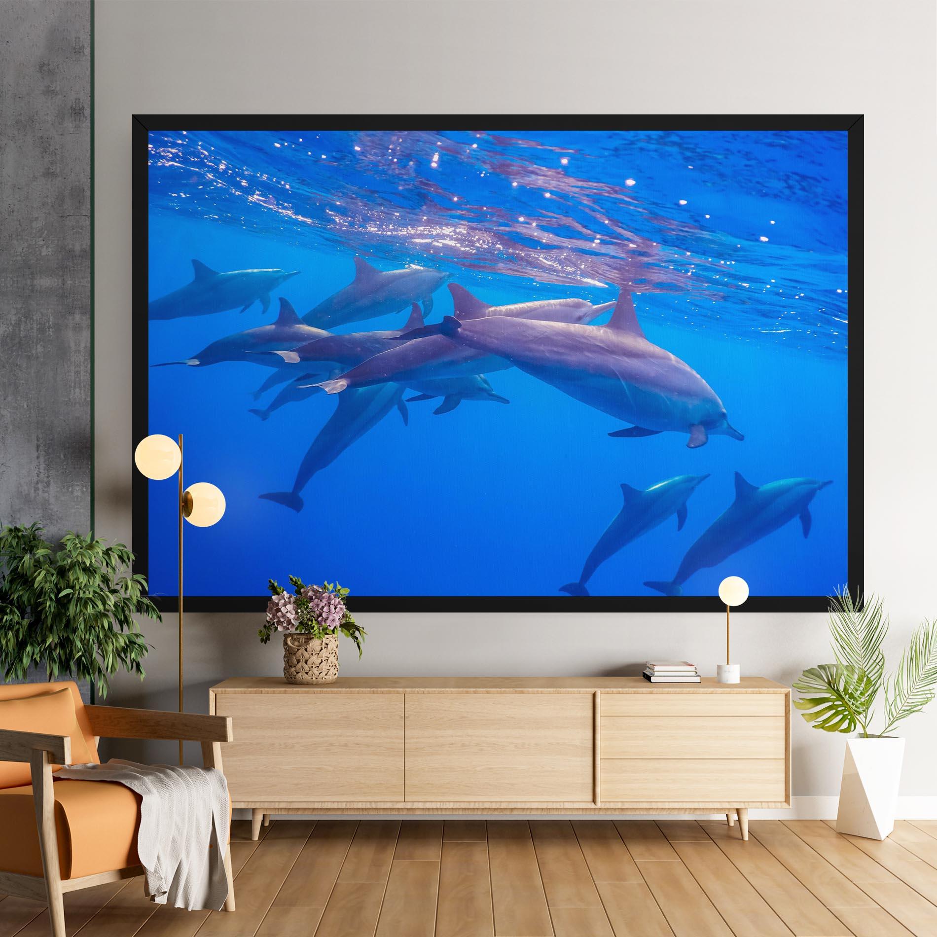 Tablou Canvas Dolphin Family mockup 9