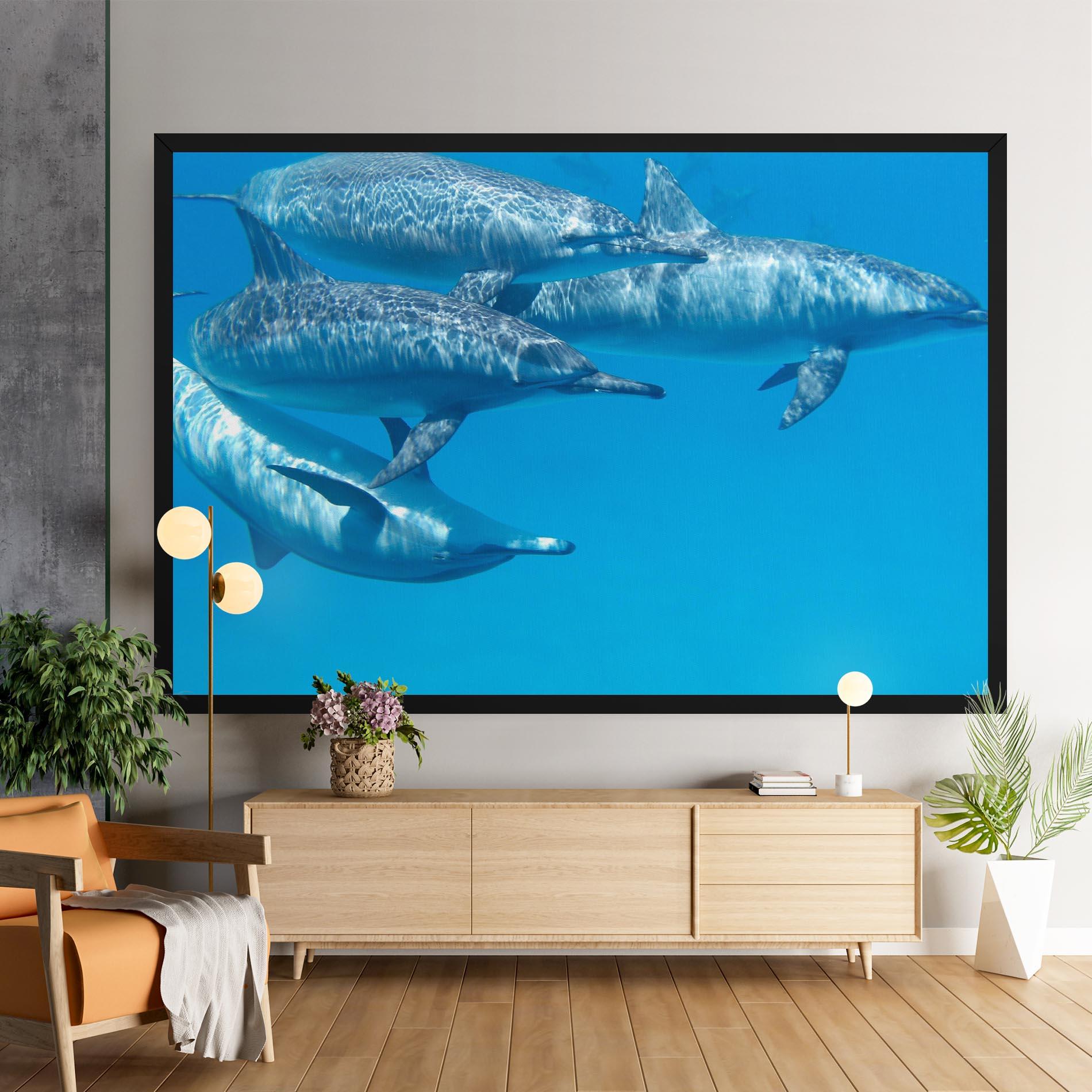 Tablou Canvas Family Of Dolphins mockup 9