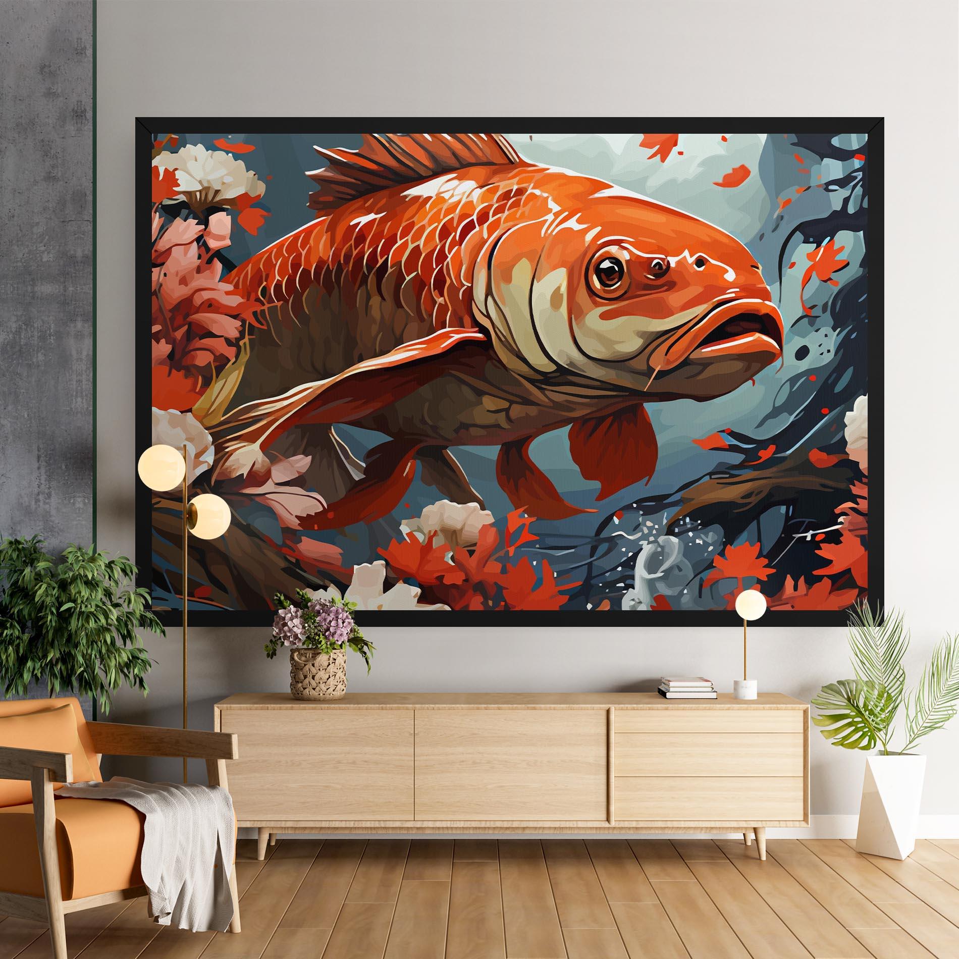 Tablou Canvas Orange Koi mockup 9