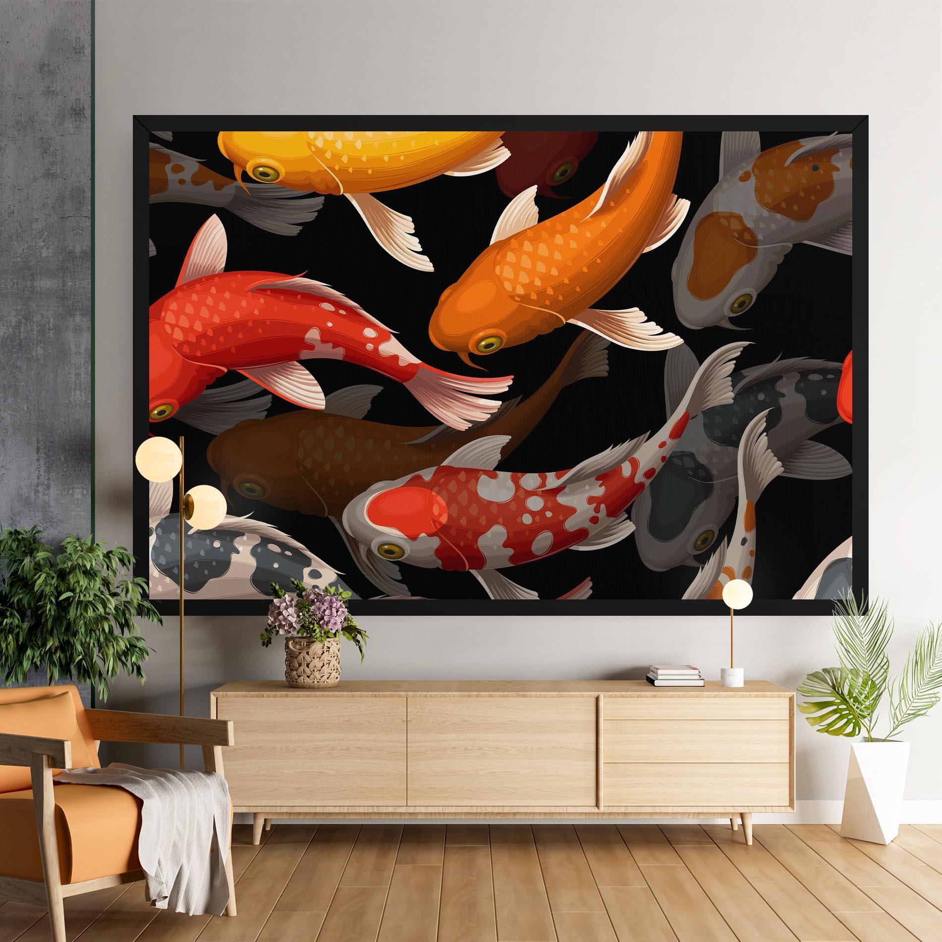 Tablou Canvas Seamless Koi Fish mockup 9