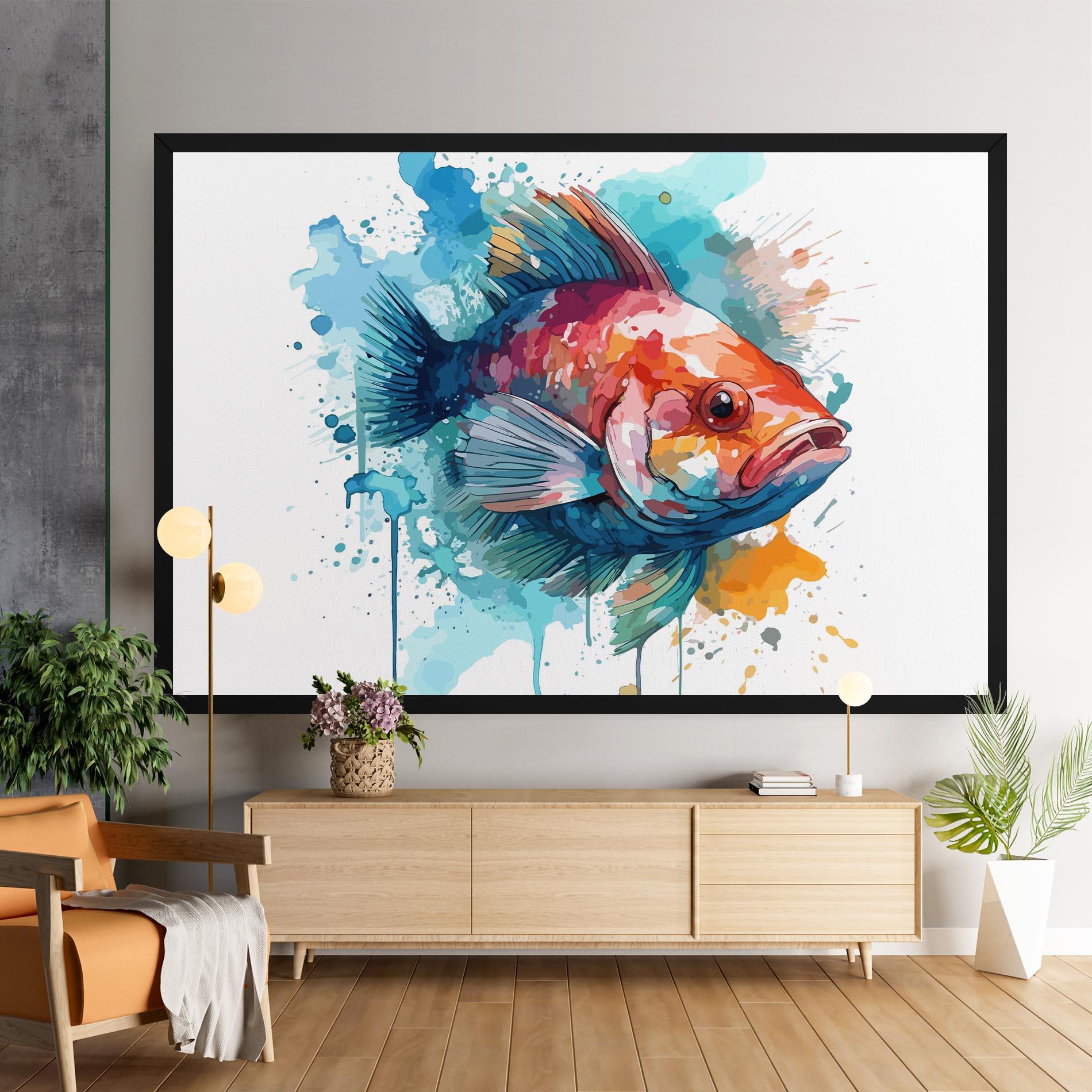 Tablou Canvas Watercolor Fish mockup 9