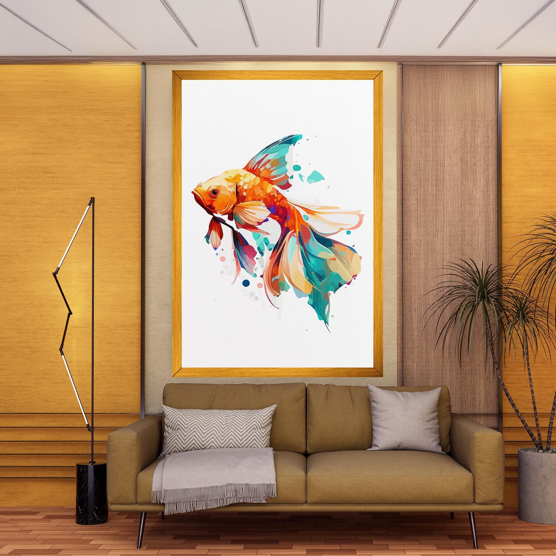 Blue Orange Fish mockup 9