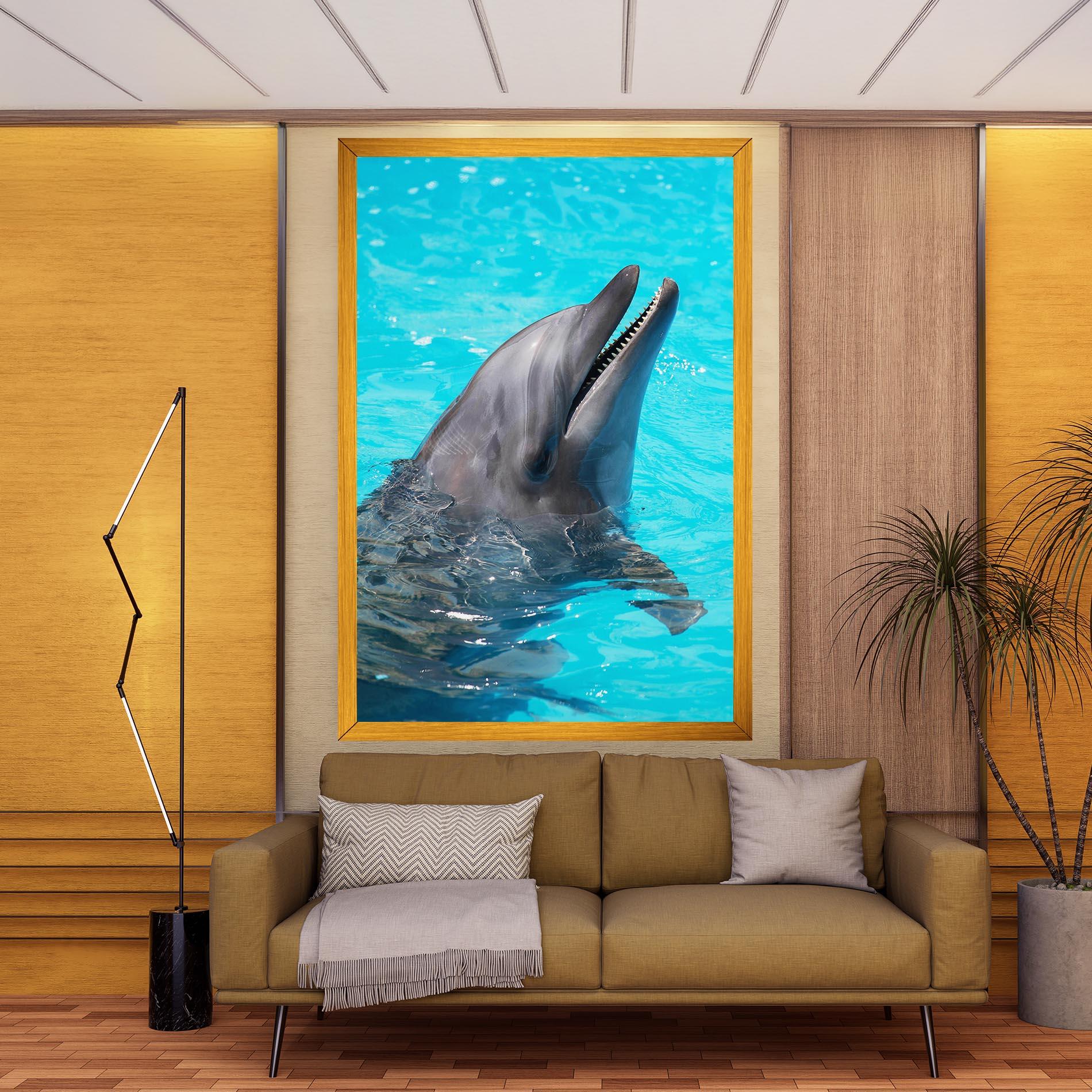 Tablou Canvas Trained Dolphin mockup 9