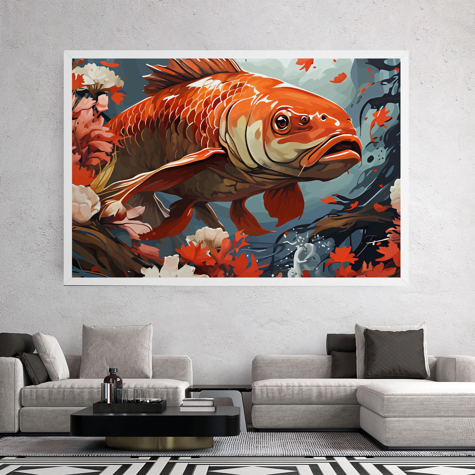Tablou Canvas Orange Koi mockup 2