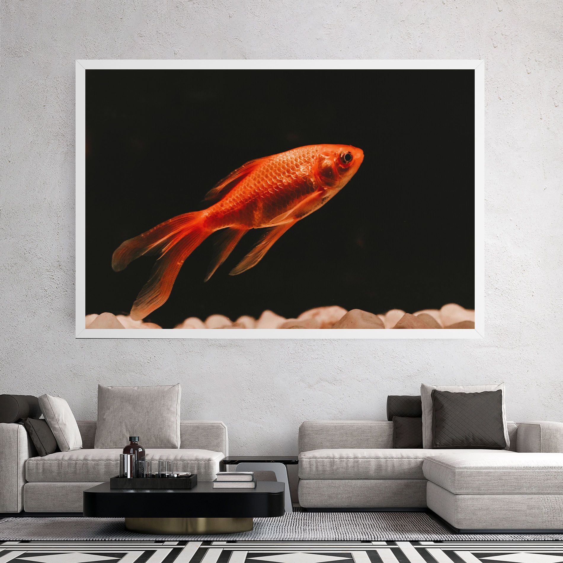 Small Orange Fish mockup 2