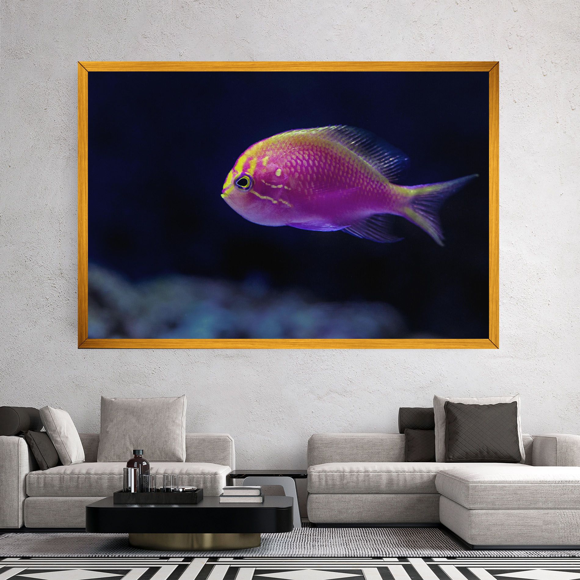 Angry Pink Fish mockup 2