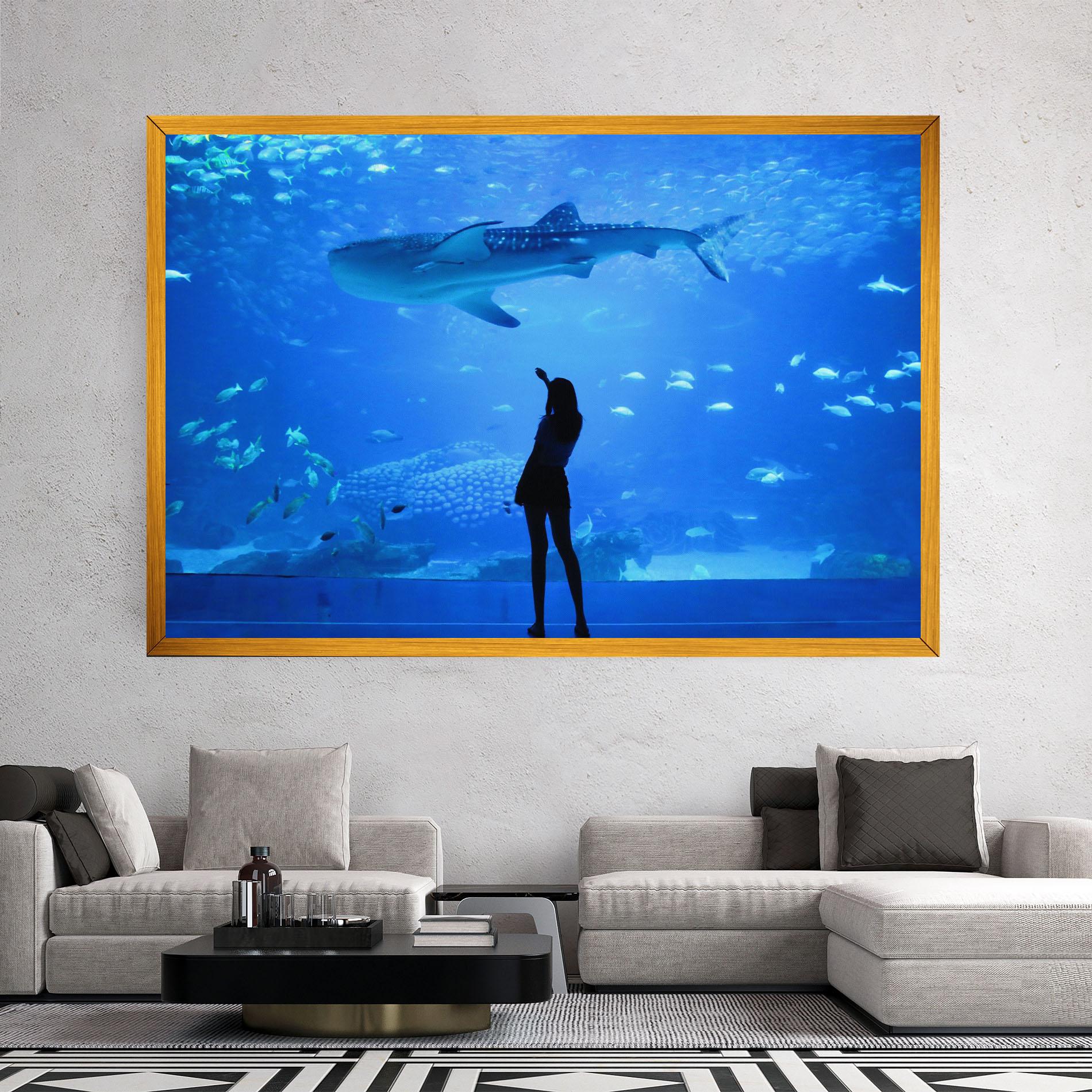 Tablou Canvas Aquarium Girl mockup 2