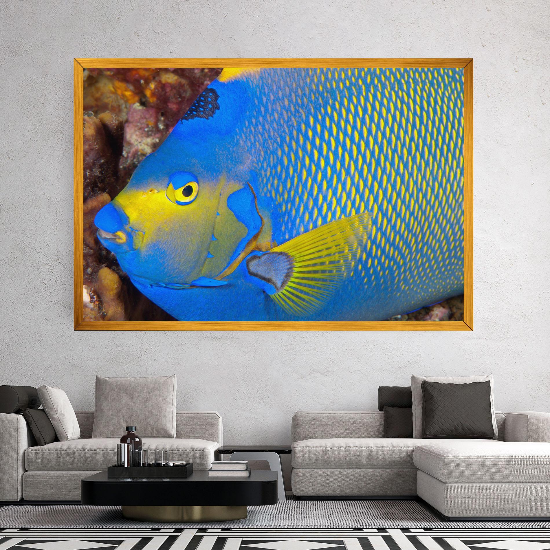 Tablou Canvas Blue Yellow Fish mockup 2