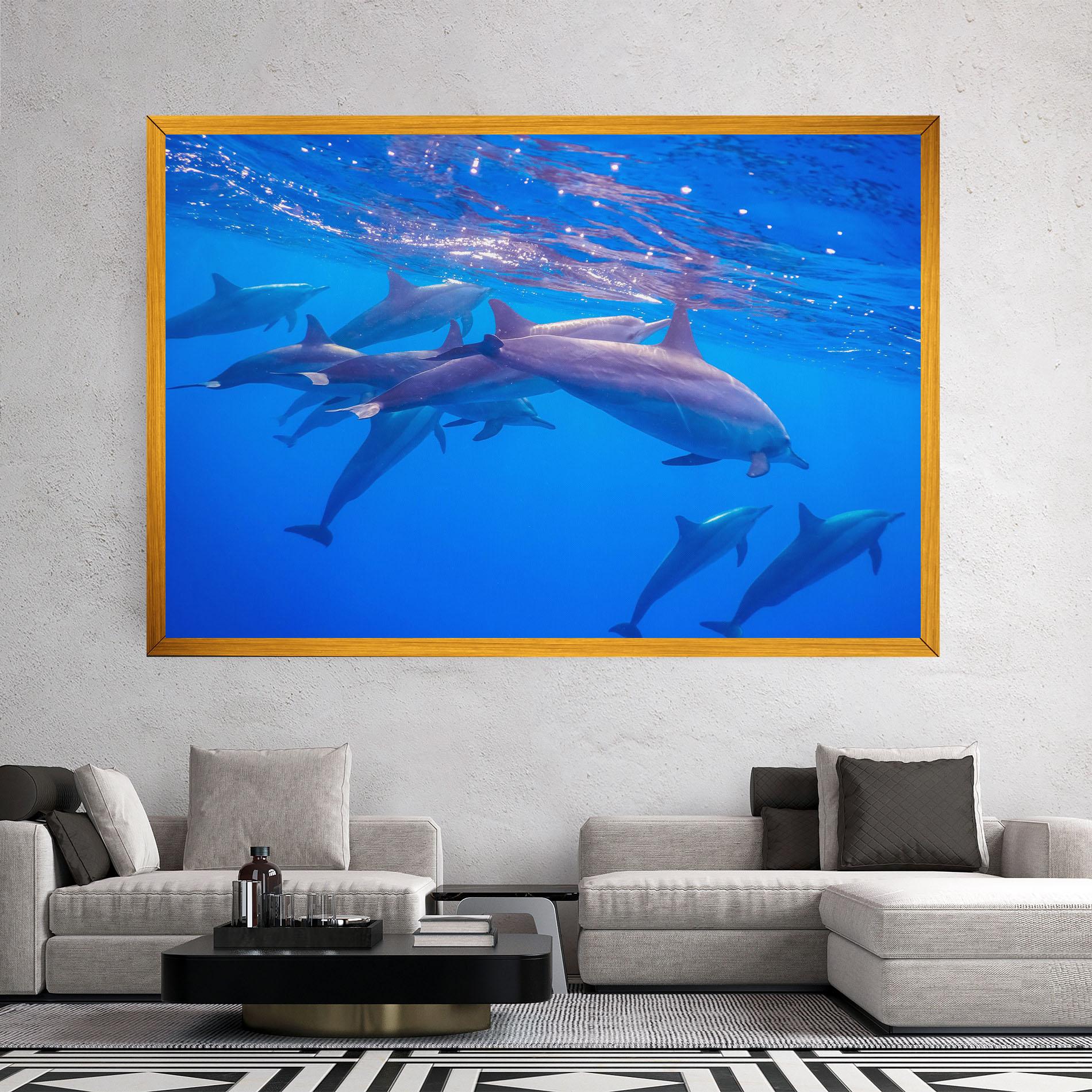 Tablou Canvas Dolphin Family mockup 2