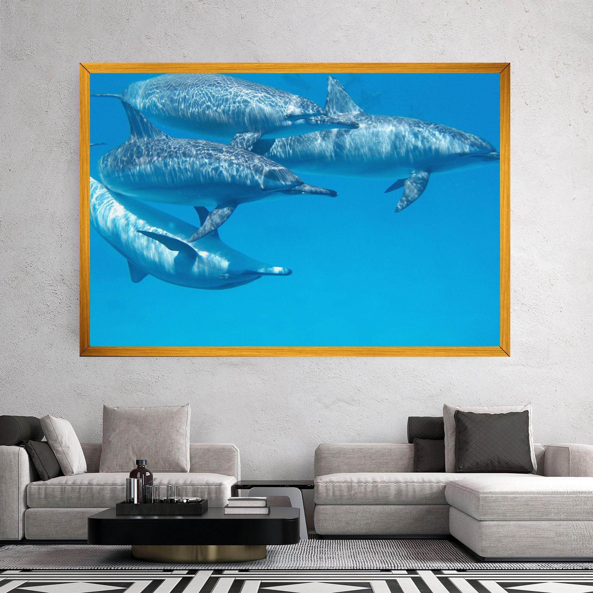 Tablou Canvas Family Of Dolphins mockup 2