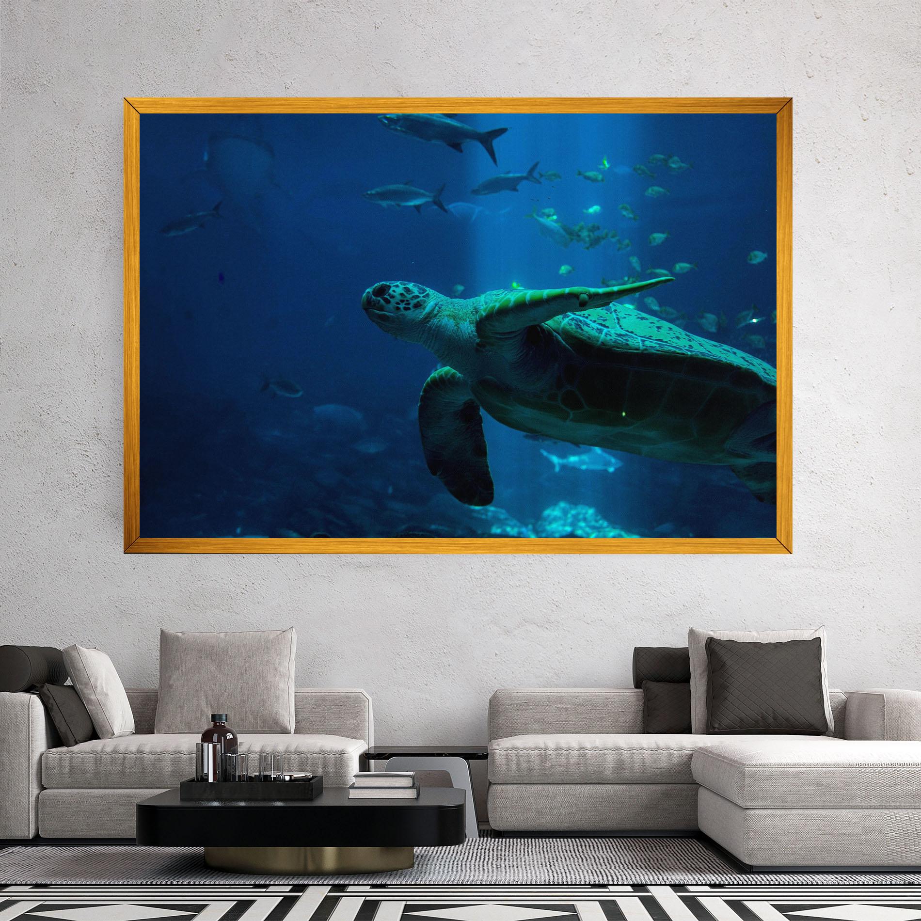 Tablou Canvas Green Turtule mockup 2