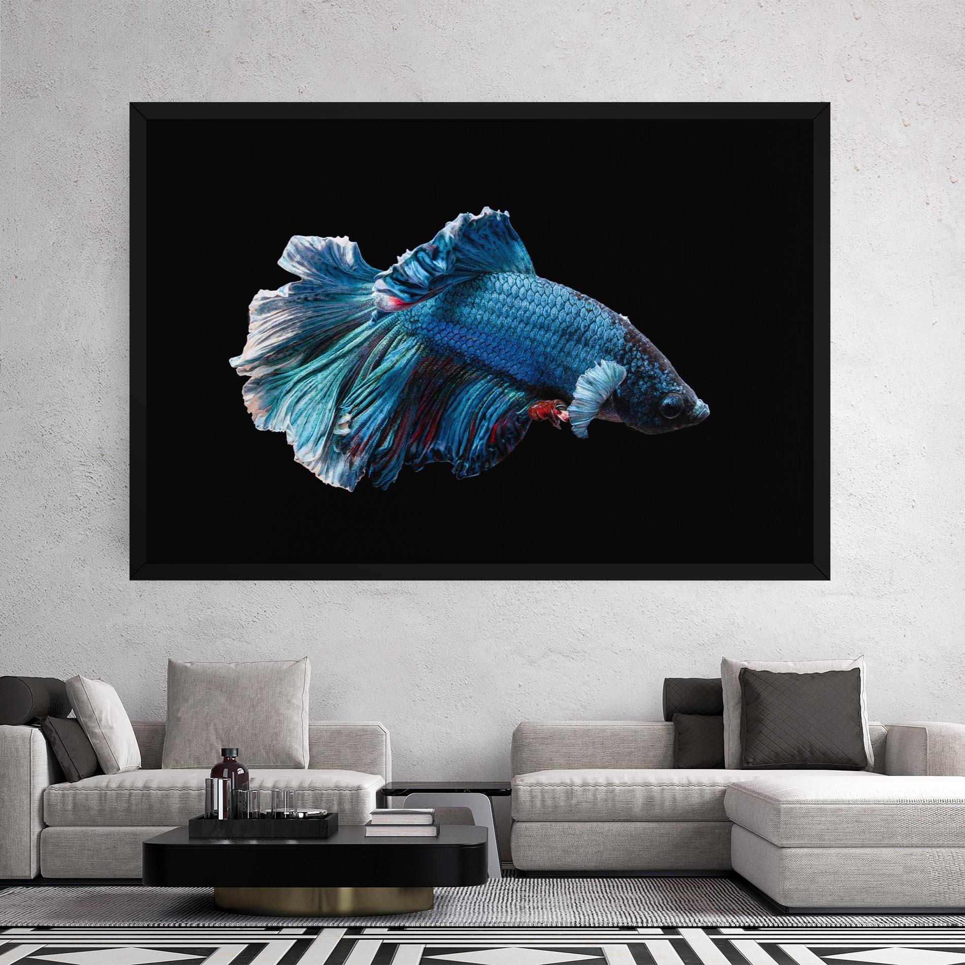Tablou Canvas Blue Betta mockup 2