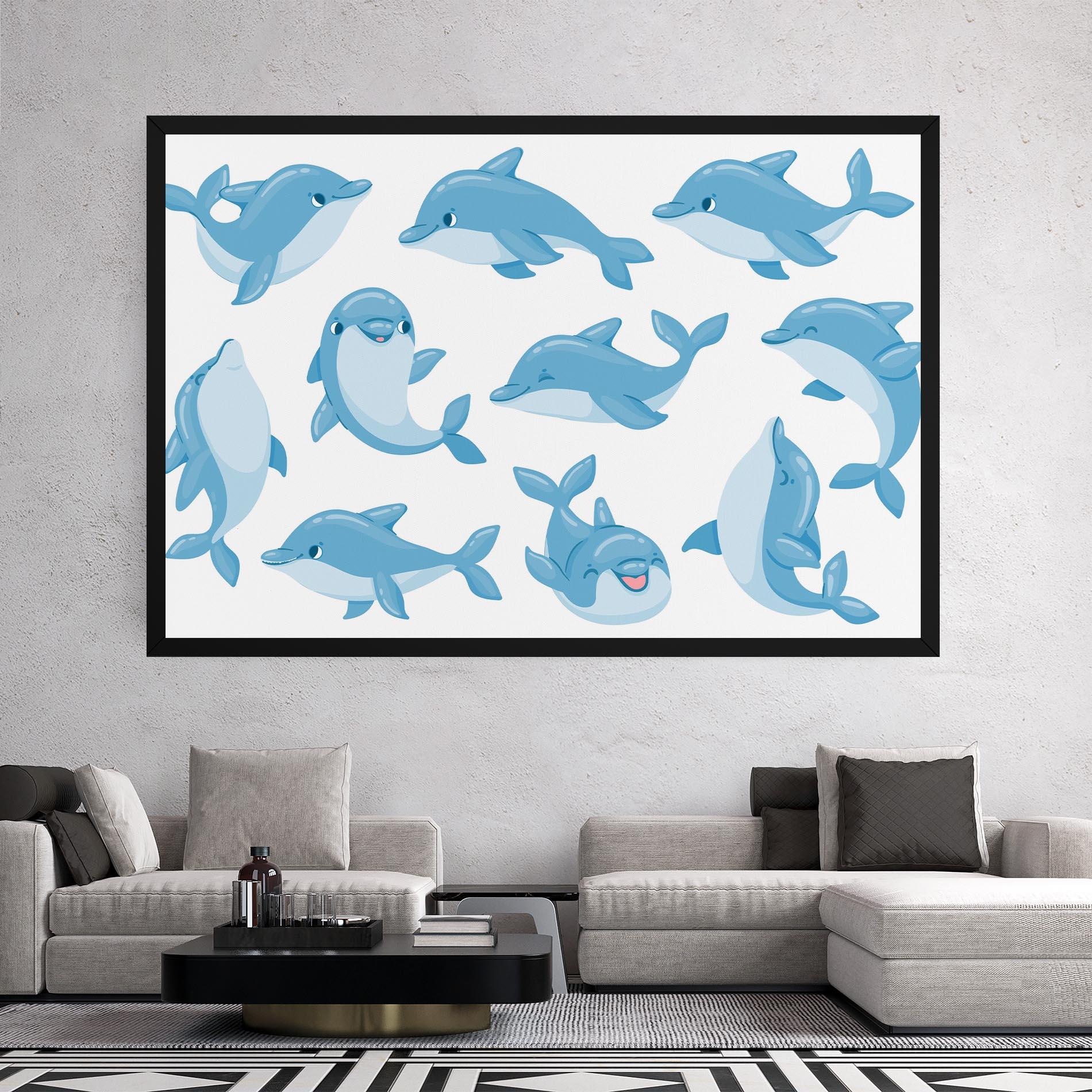 Tablou Canvas Dolphin mockup 2