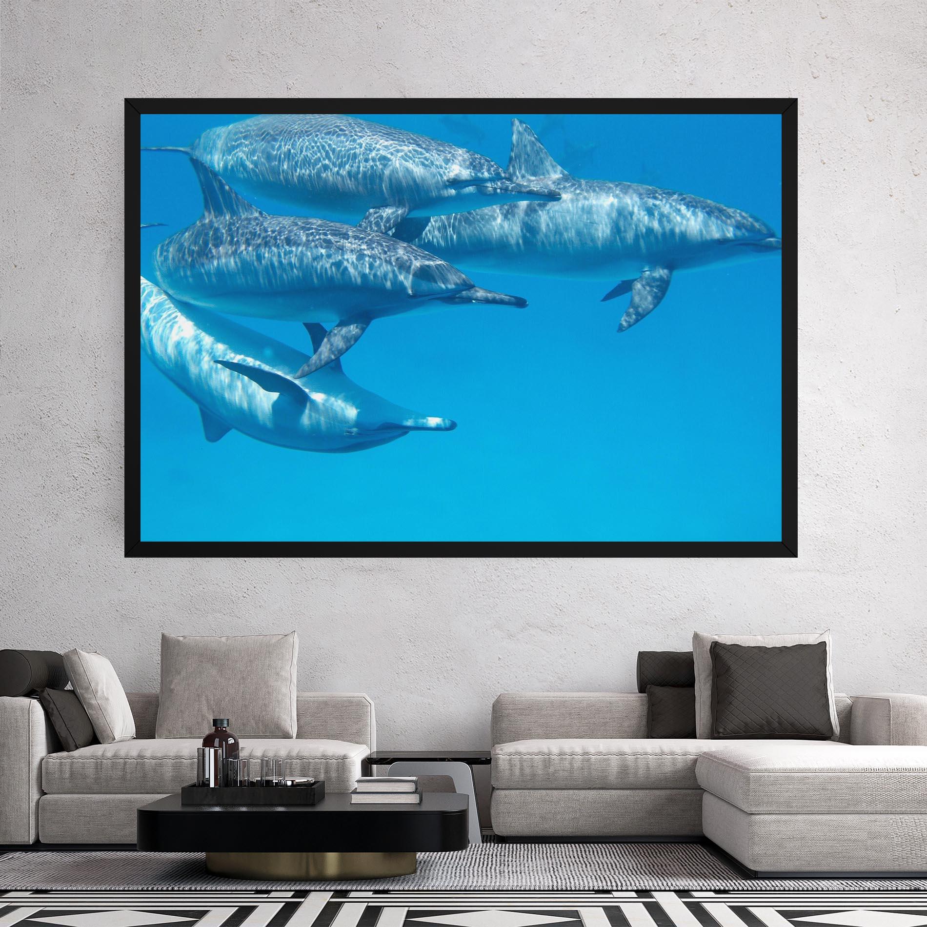 Tablou Canvas Family Of Dolphins mockup 2