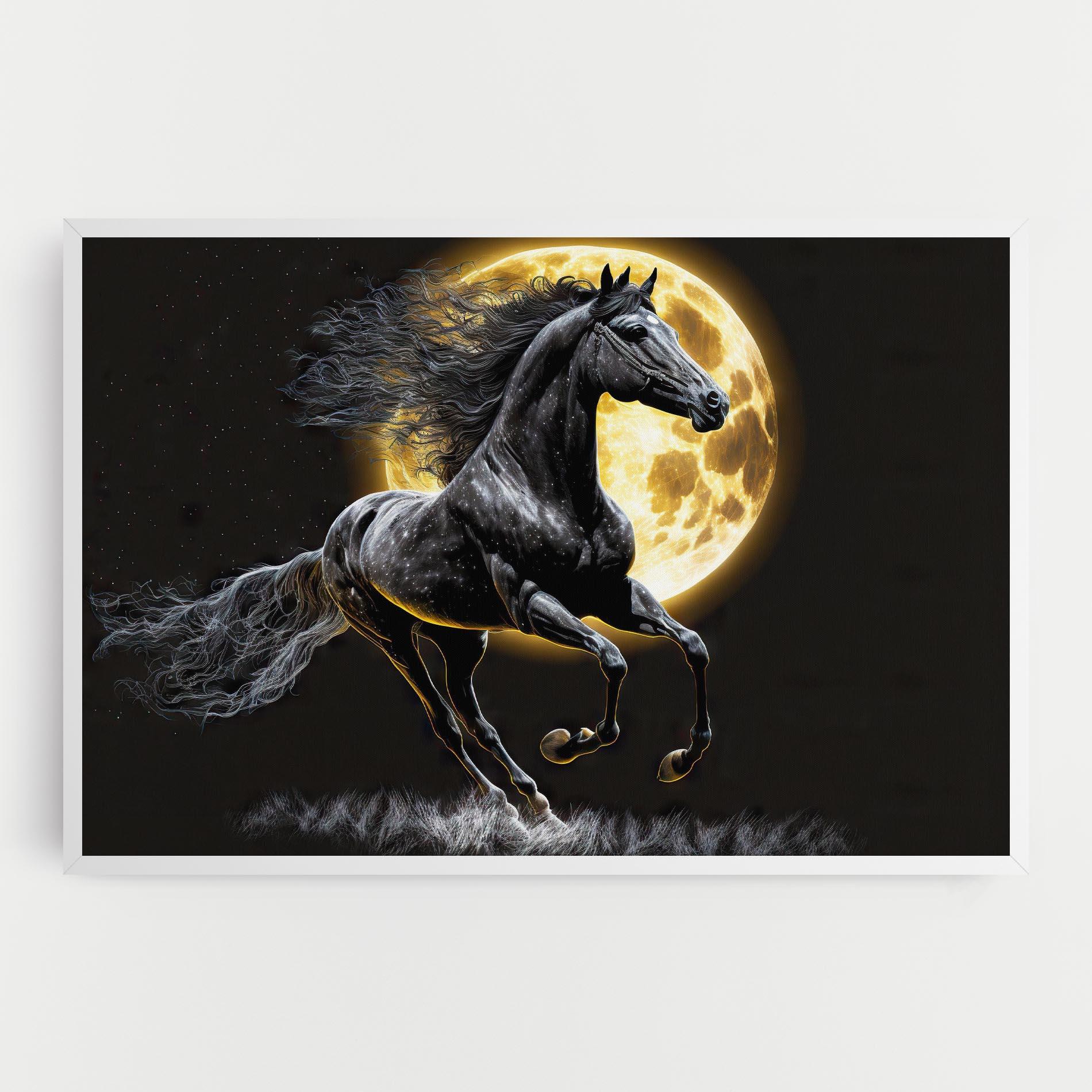 Tablou Canvas Gold Moon Horse mockup 0