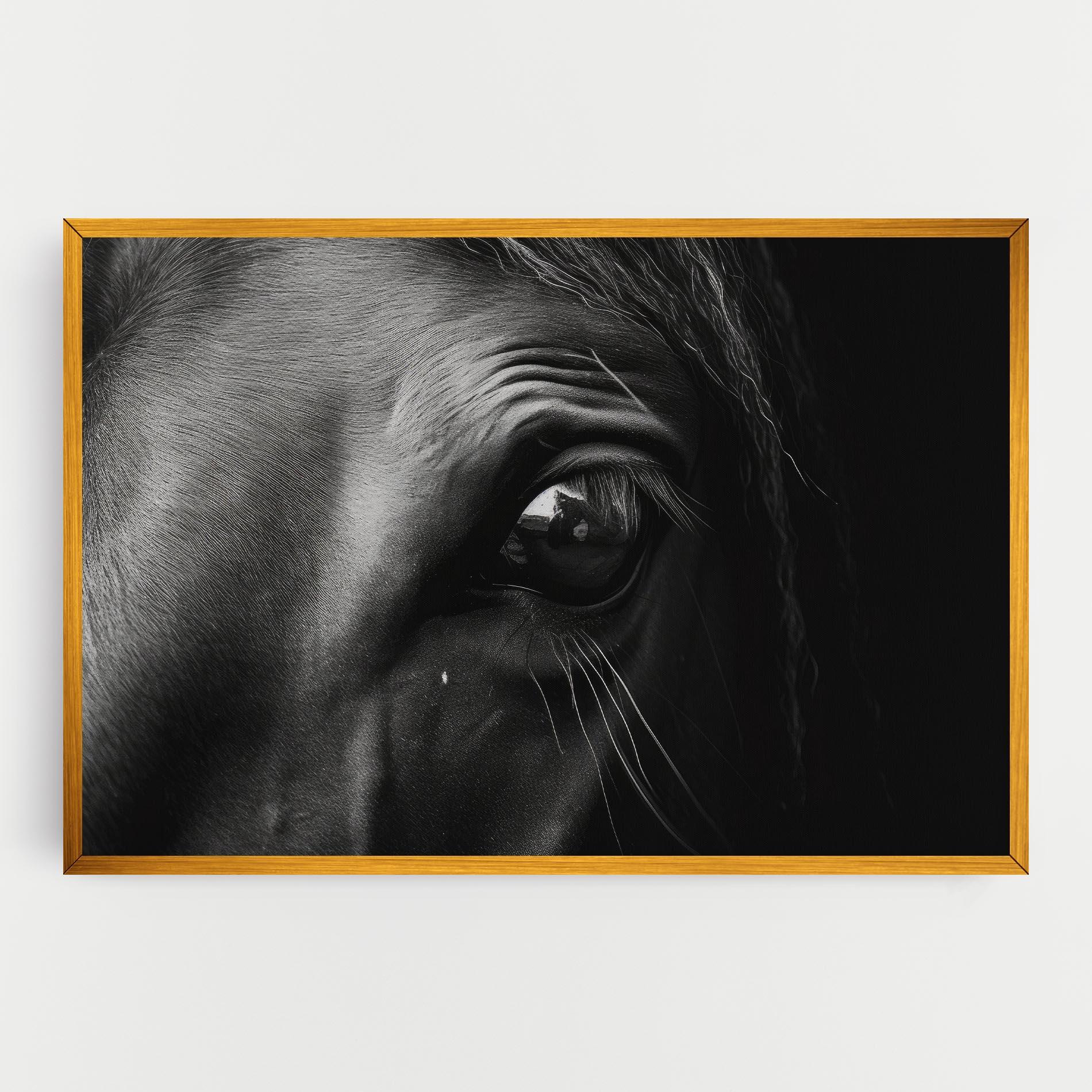 Tablou Canvas Black Horse Eye mockup 0
