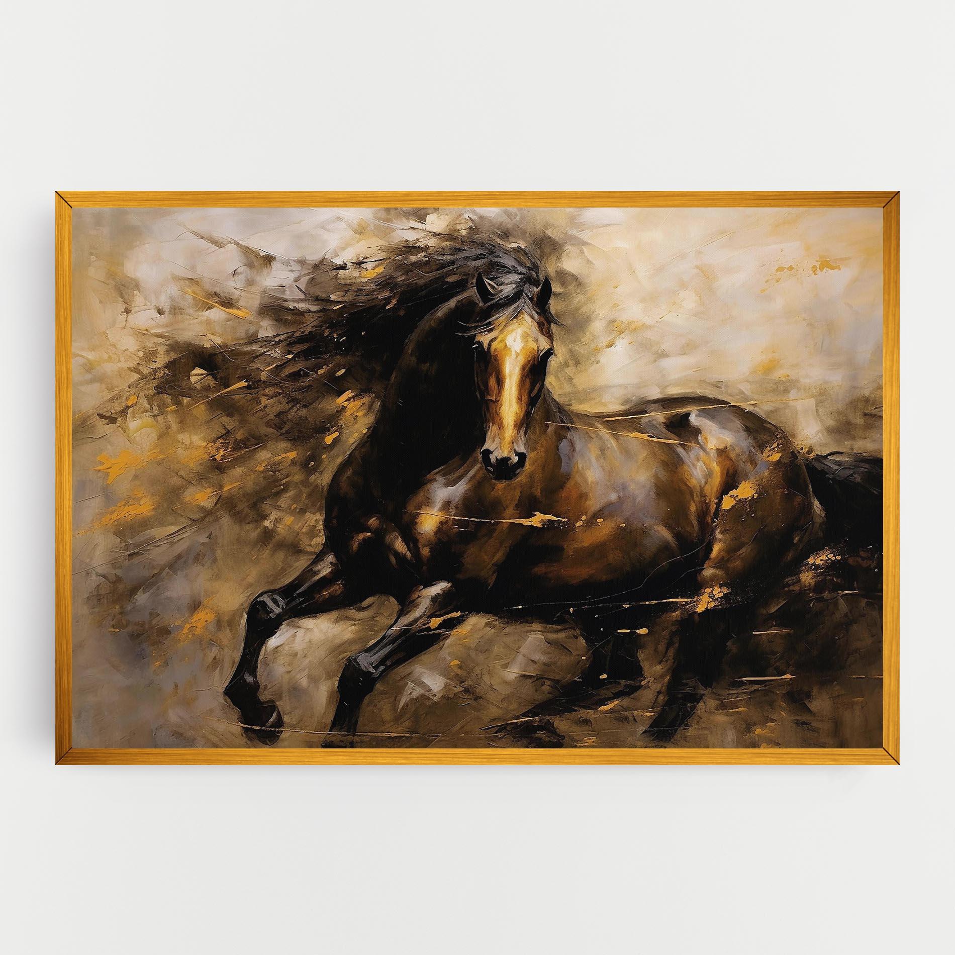 Tablou Canvas Gold Brown Horse mockup 0