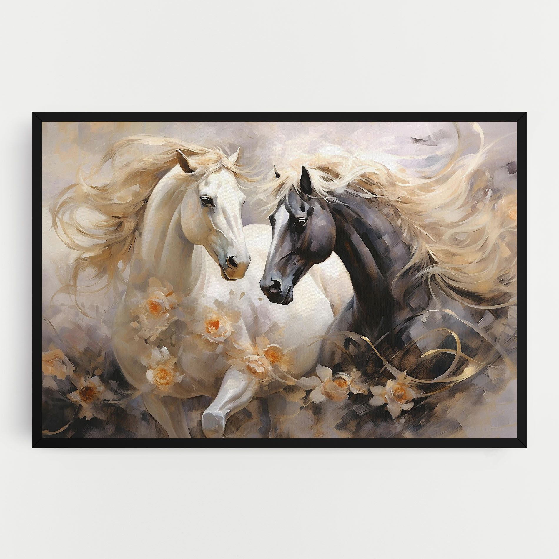 Black And White Horses mockup 0