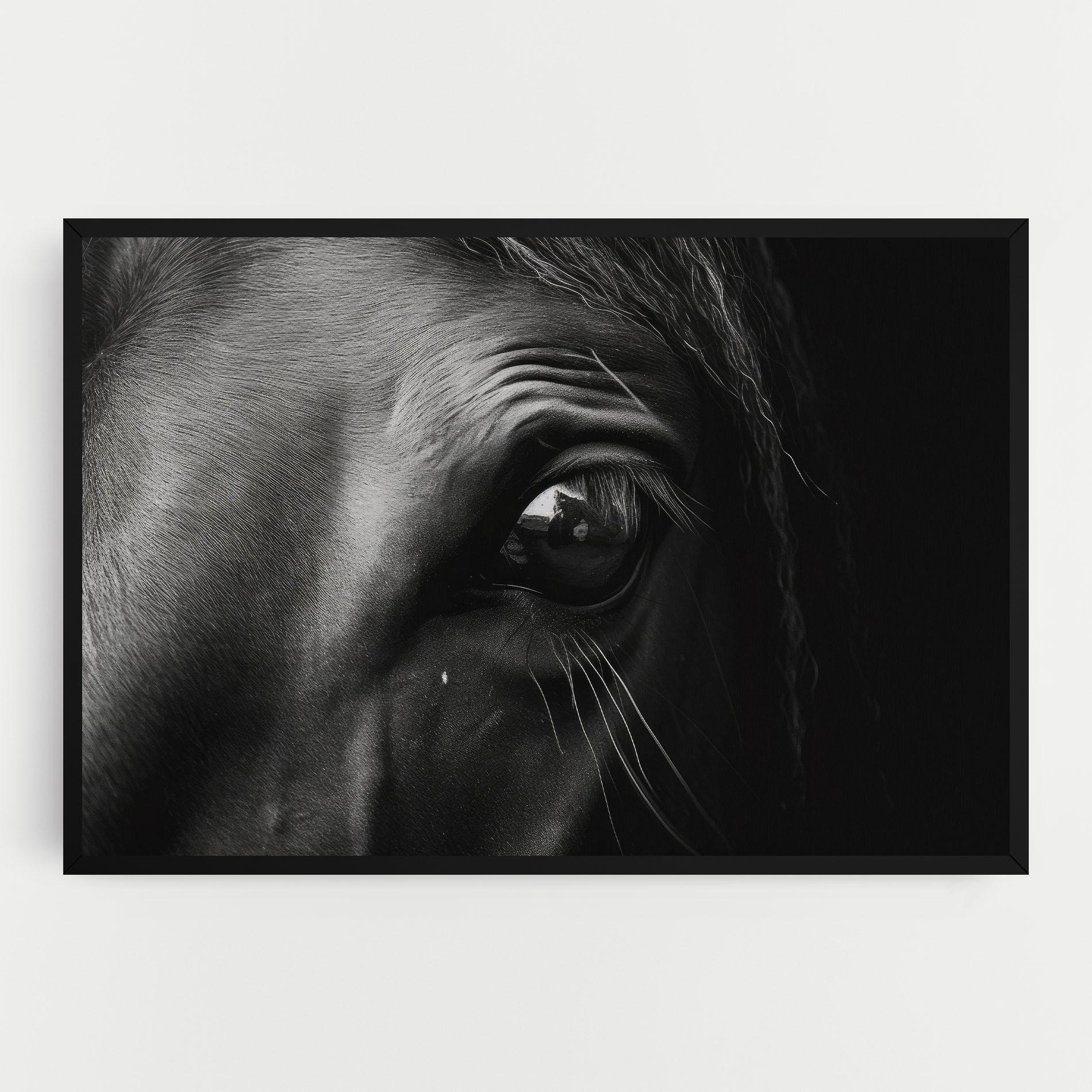 Tablou Canvas Black Horse Eye mockup 0