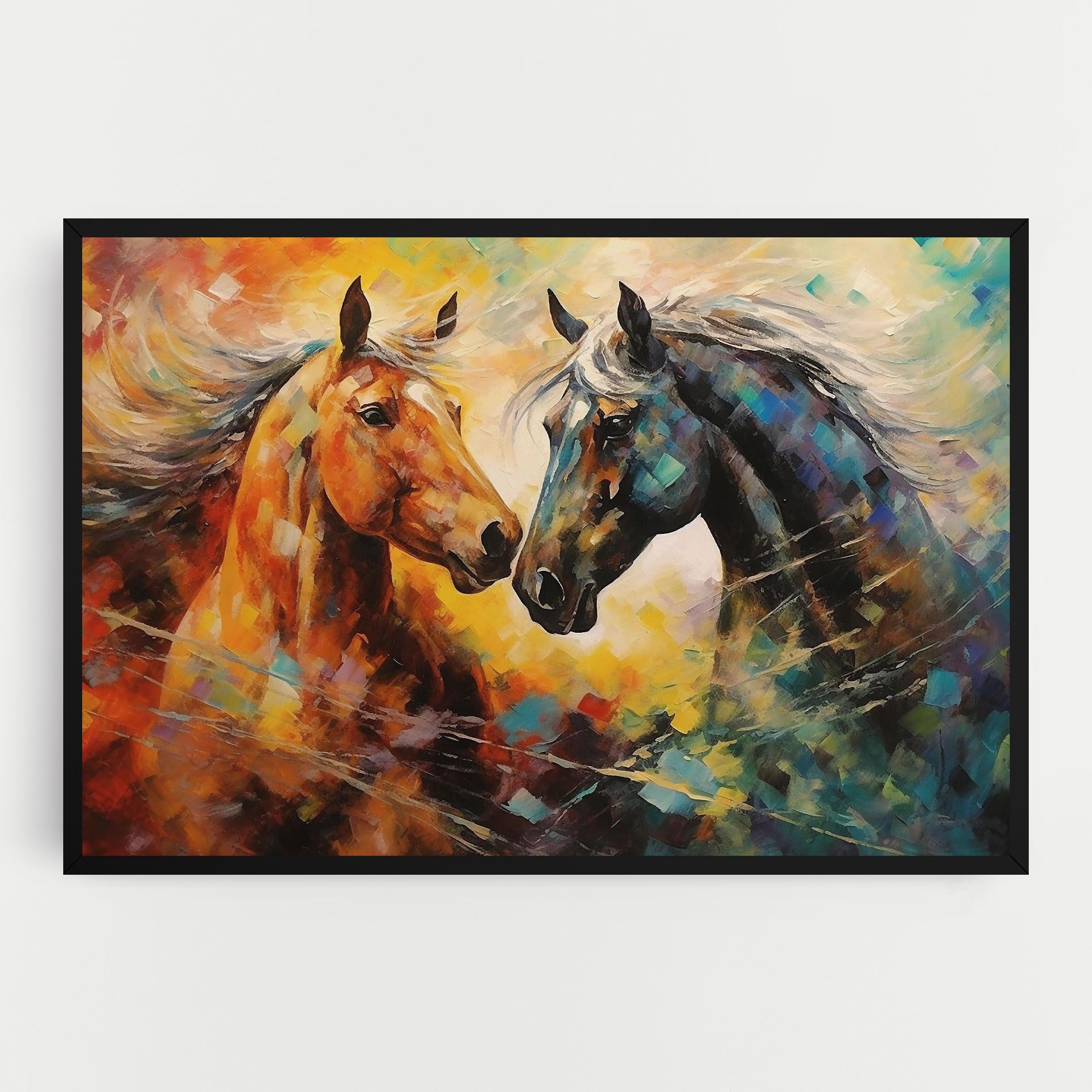 Brown Black Horses mockup 0