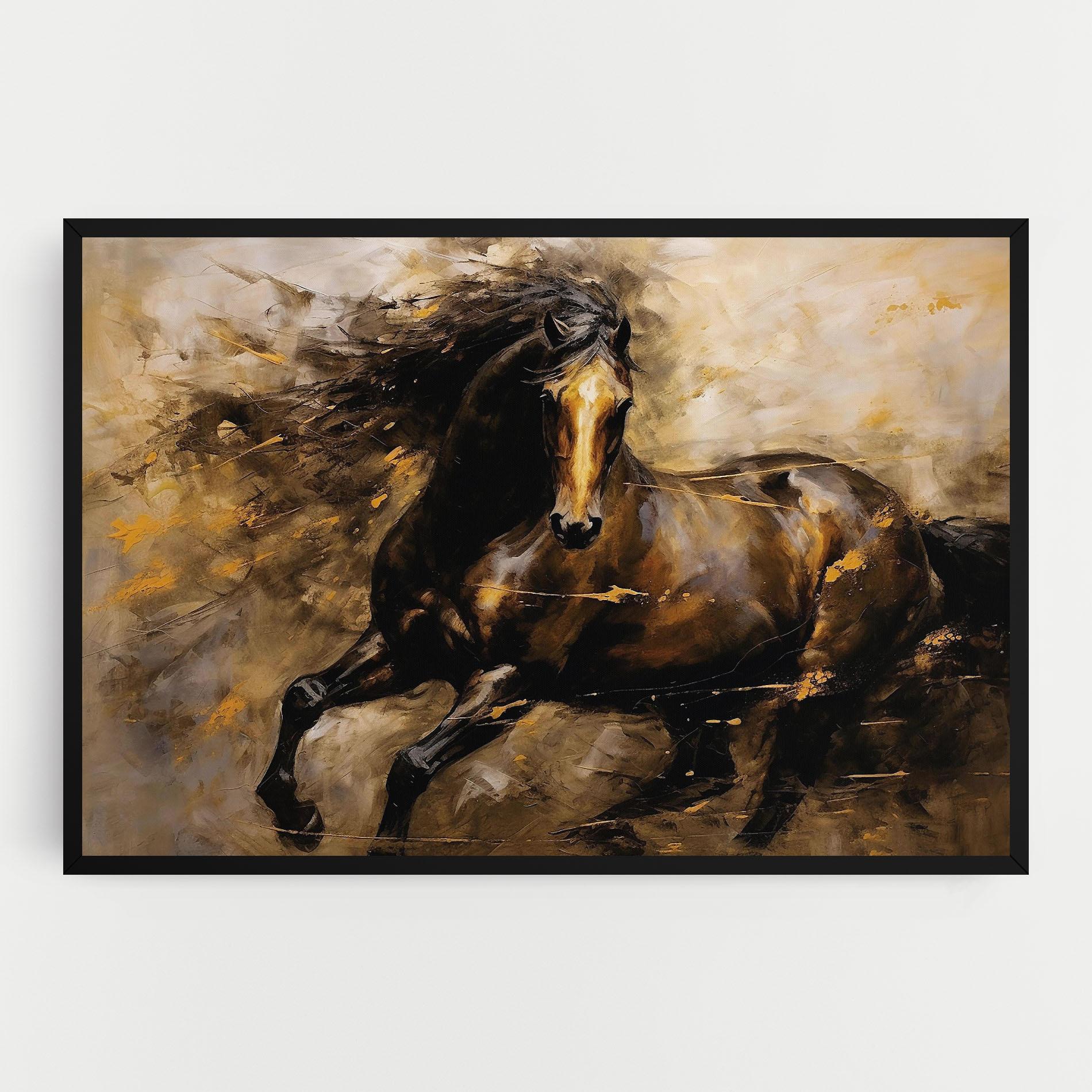 Tablou Canvas Gold Brown Horse mockup 0