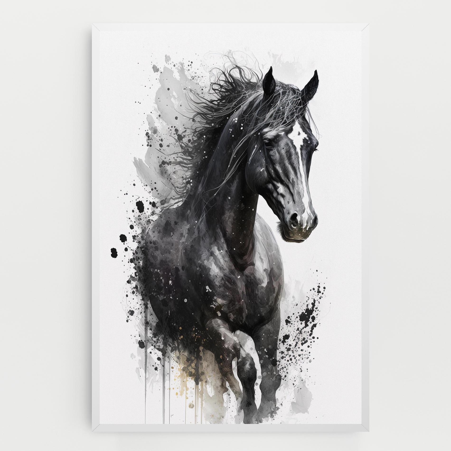 Tablou Canvas Black Horse mockup 0
