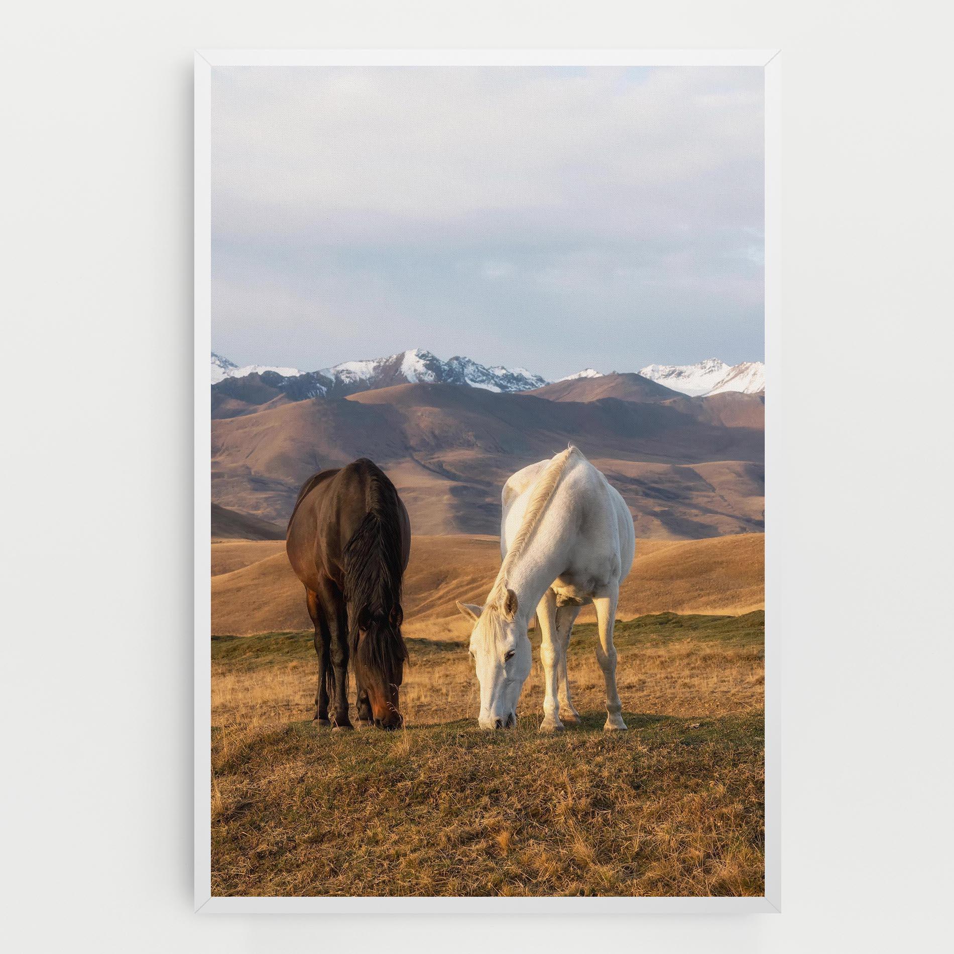 Tablou Canvas Mountain Horses mockup 0