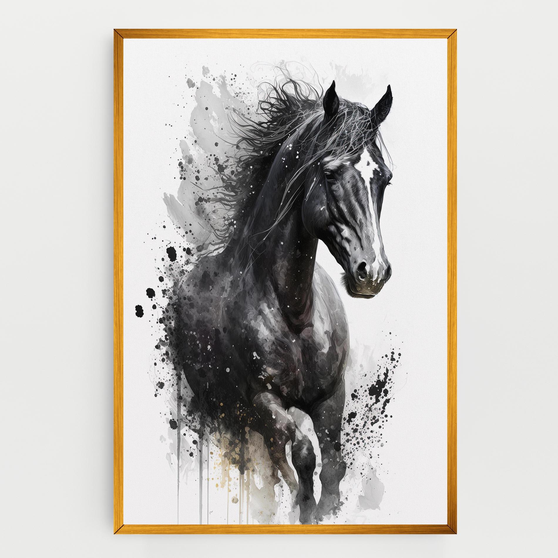 Tablou Canvas Black Horse mockup 0