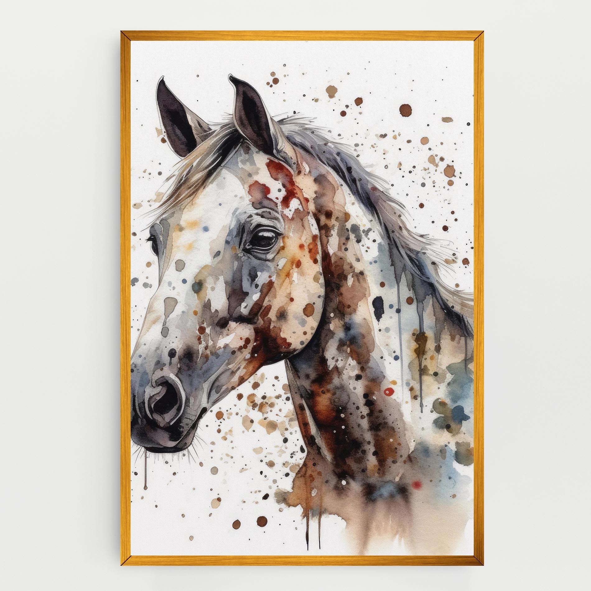 Tablou Canvas Watercolor Horse mockup 0