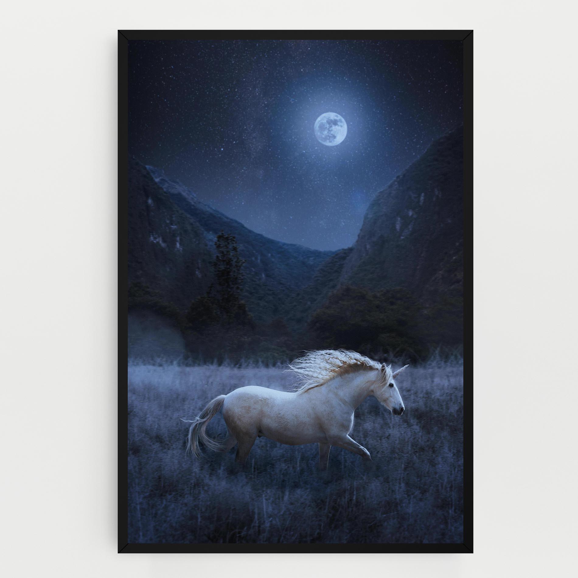 Tablou Canvas Blue Moon Unicorn mockup 0