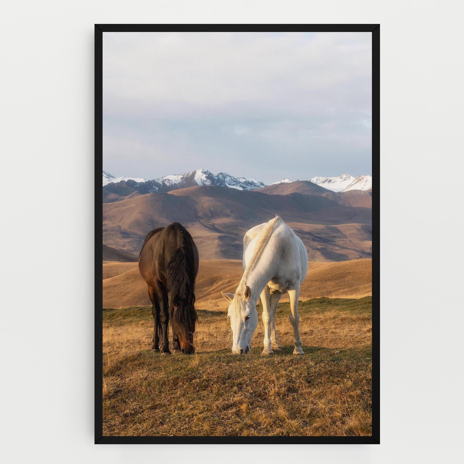 Tablou Canvas Mountain Horses mockup 0