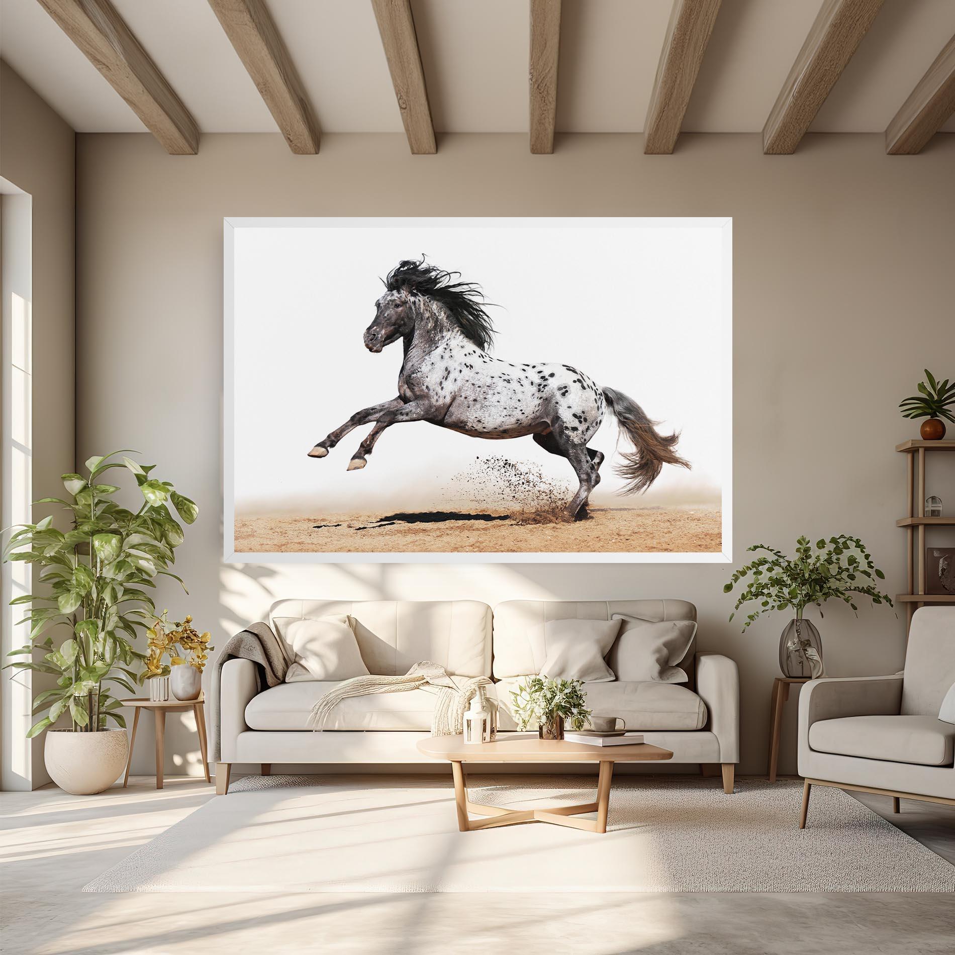 Tablou Canvas Appaloosa Horse Running mockup 6
