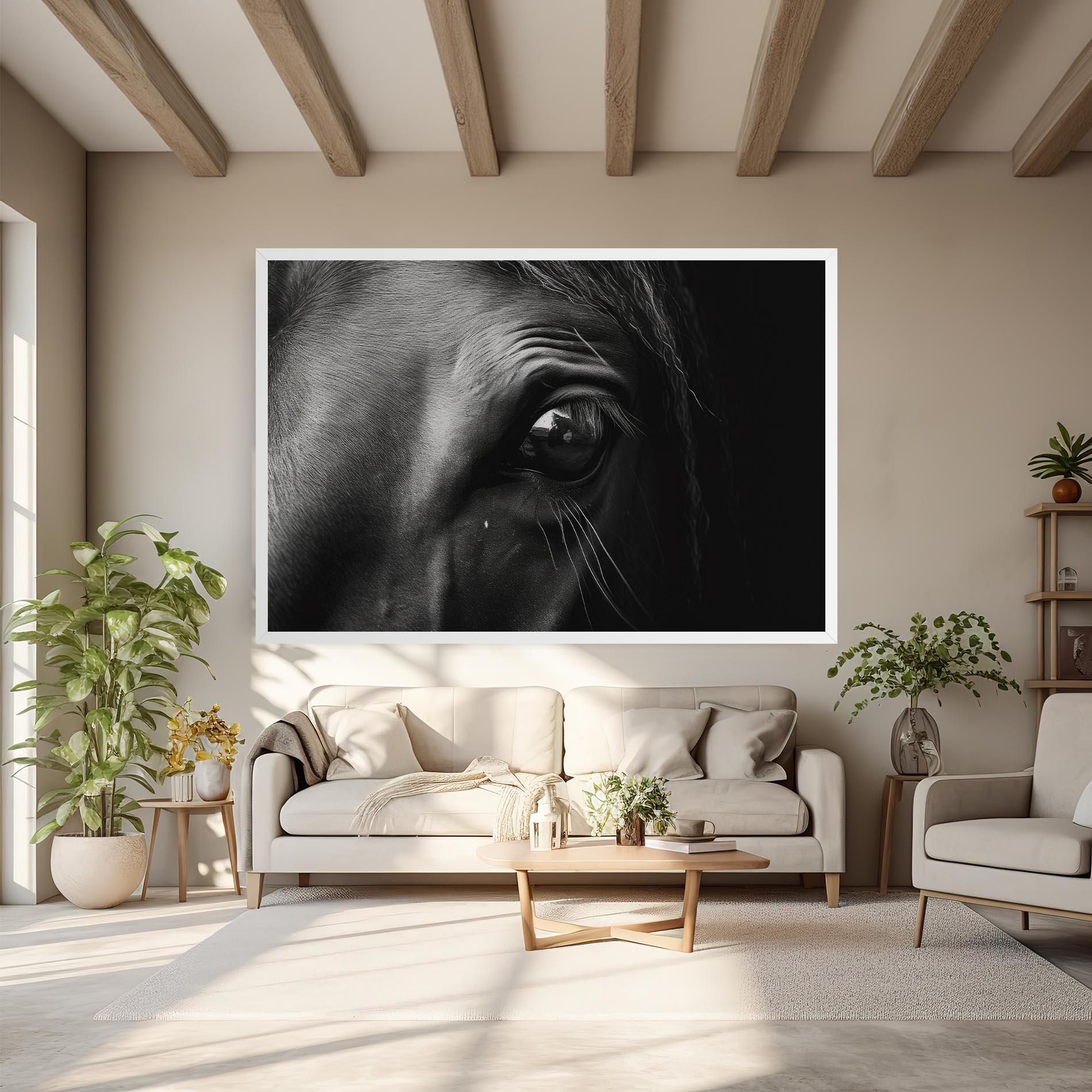 Tablou Canvas Black Horse Eye mockup 6