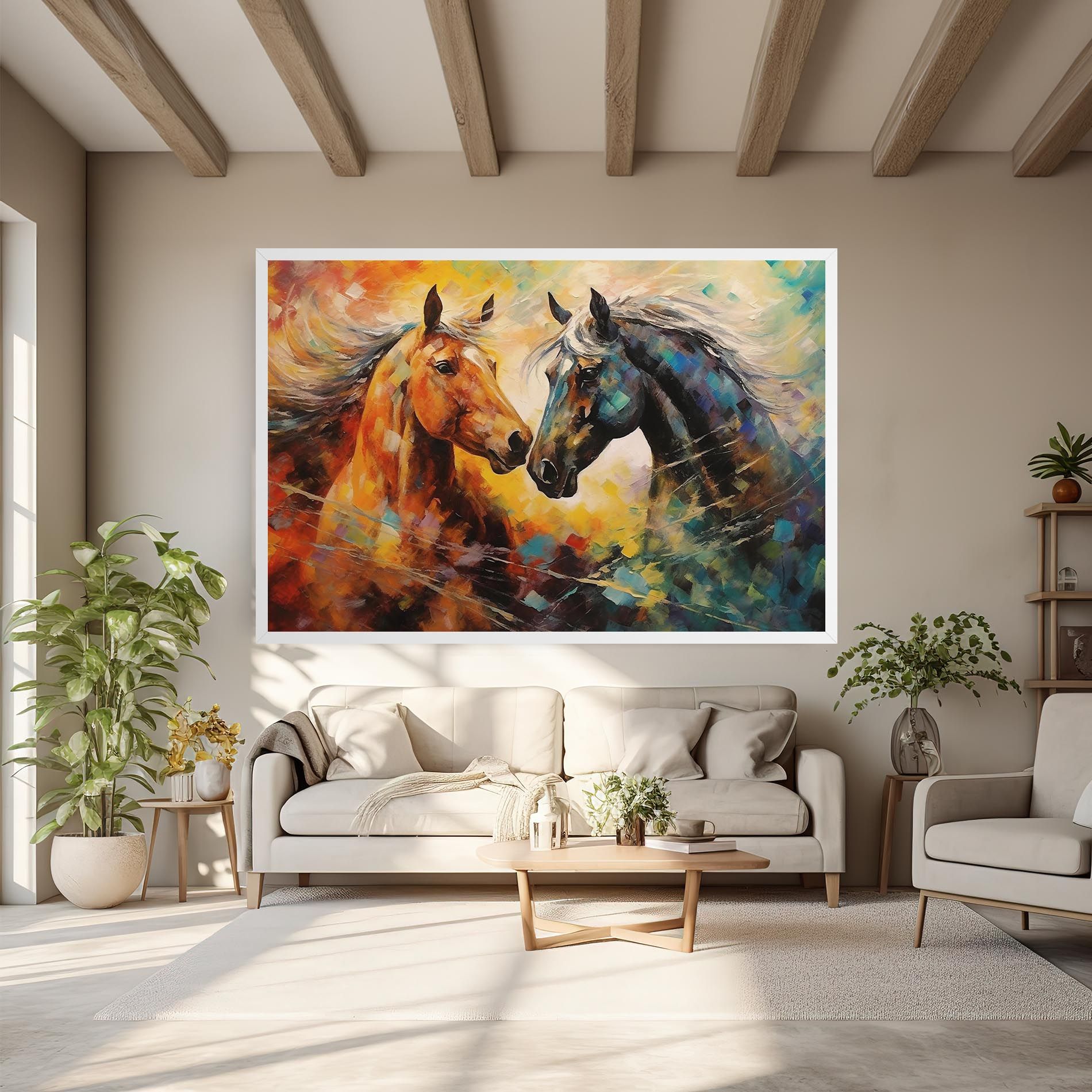 Brown Black Horses mockup 6