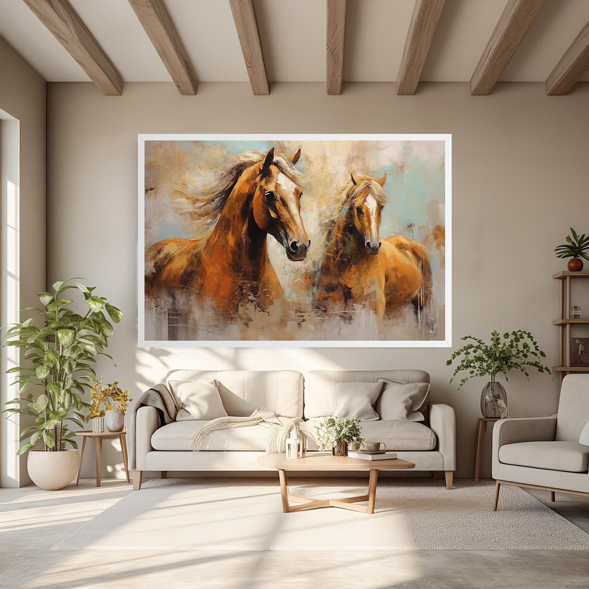 Brown Horses Staying mockup 6