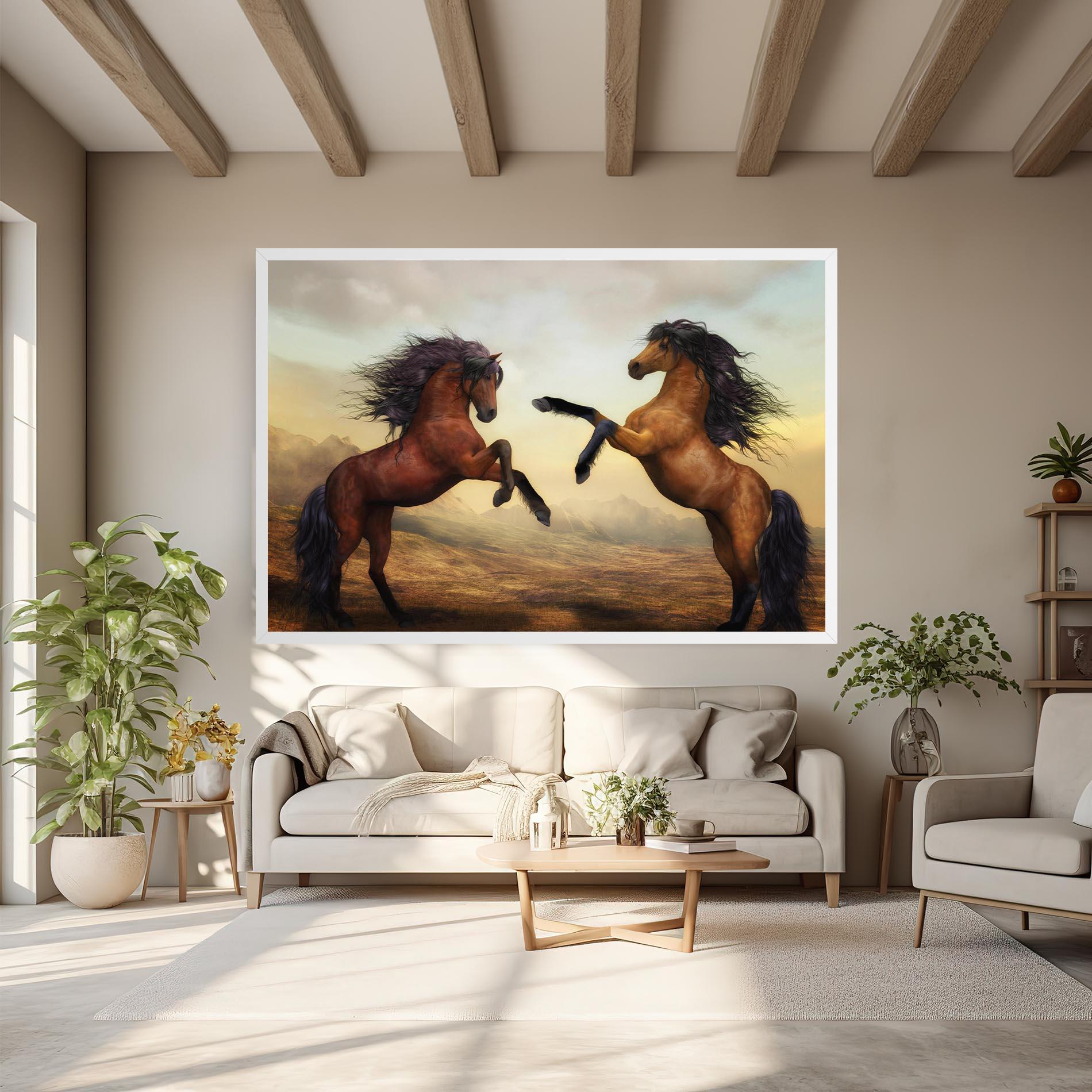 Tablou Canvas Two Horses mockup 6