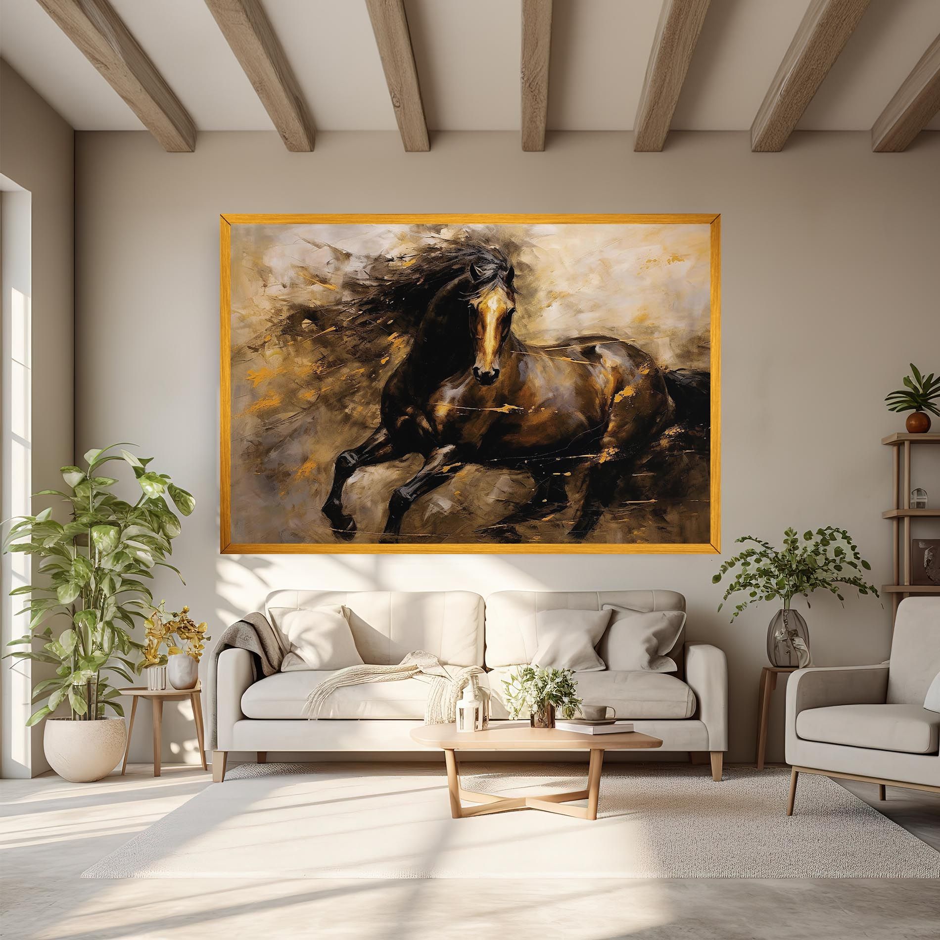 Gold Brown Horse mockup 6