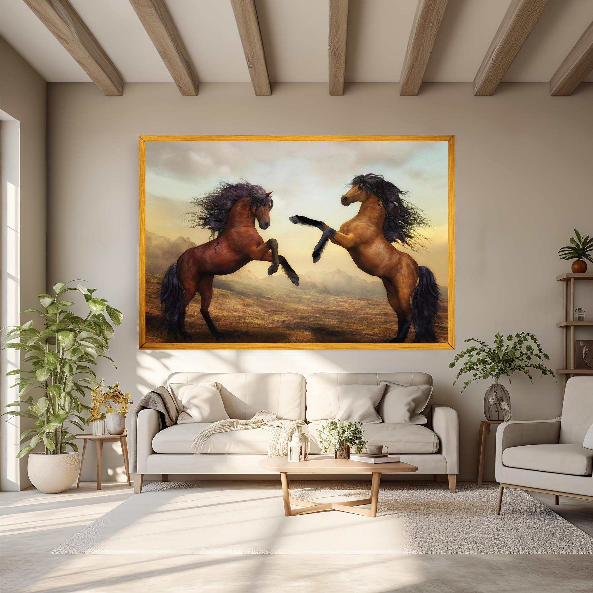 Tablou Canvas Two Horses mockup 6