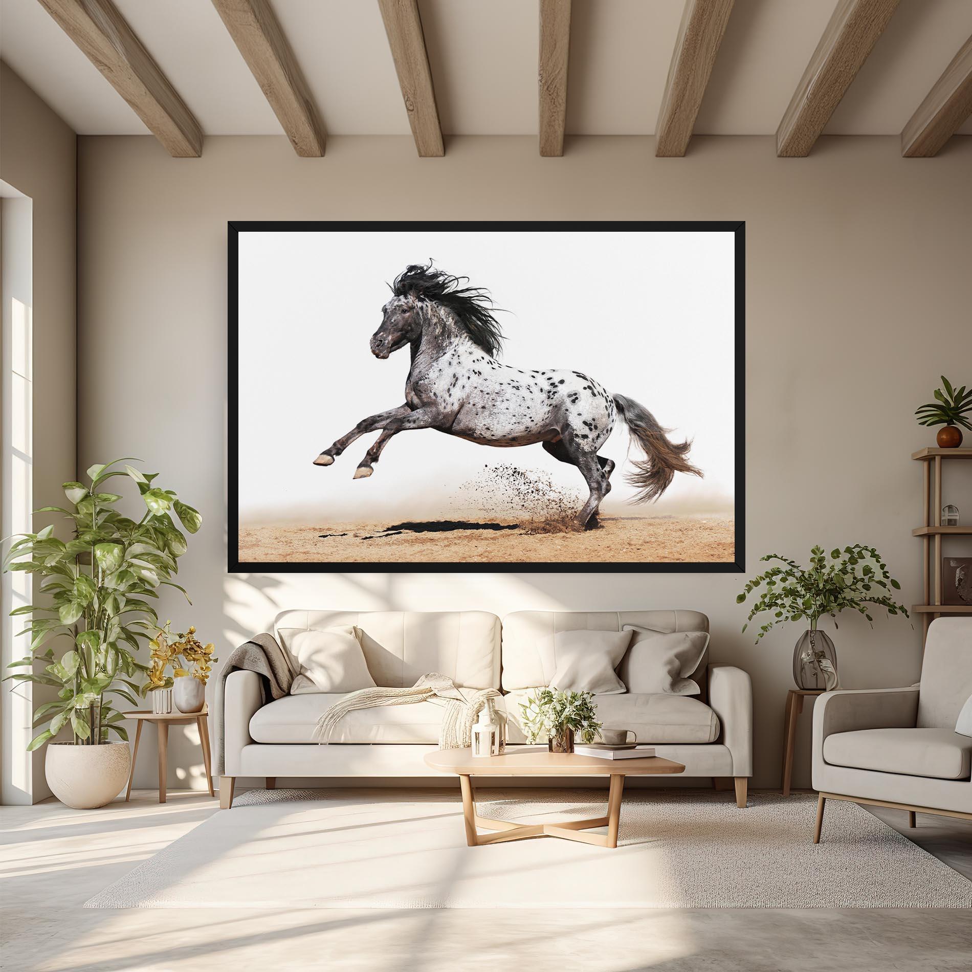 Tablou Canvas Appaloosa Horse Running mockup 6