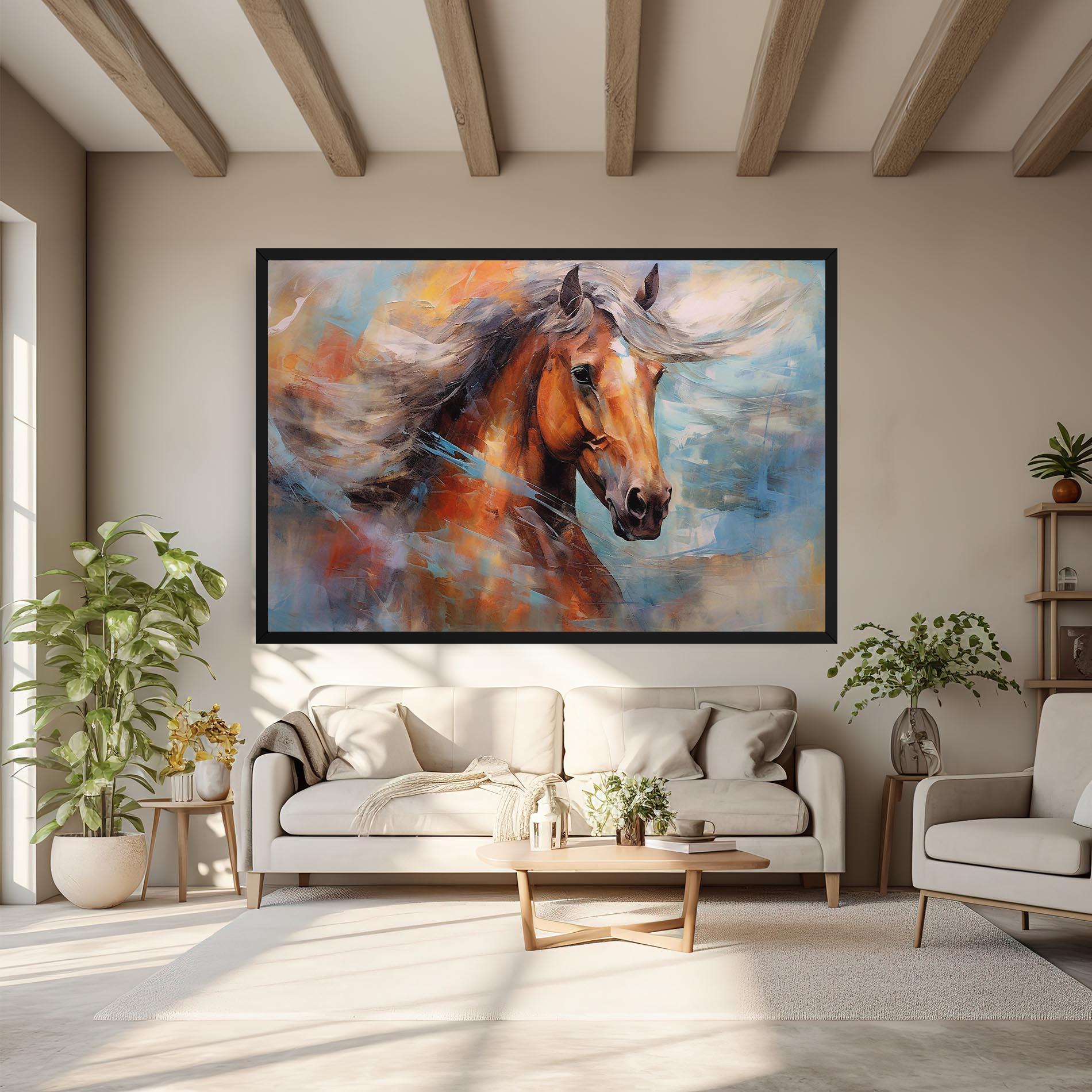 Tablou Canvas Beautiful Brown Horse mockup 6