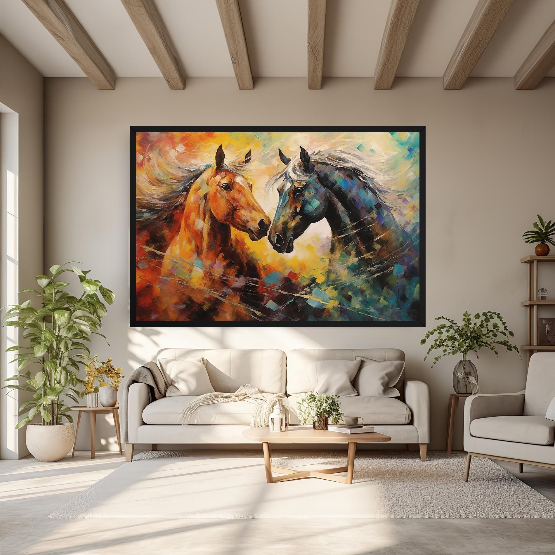 Brown Black Horses mockup 6