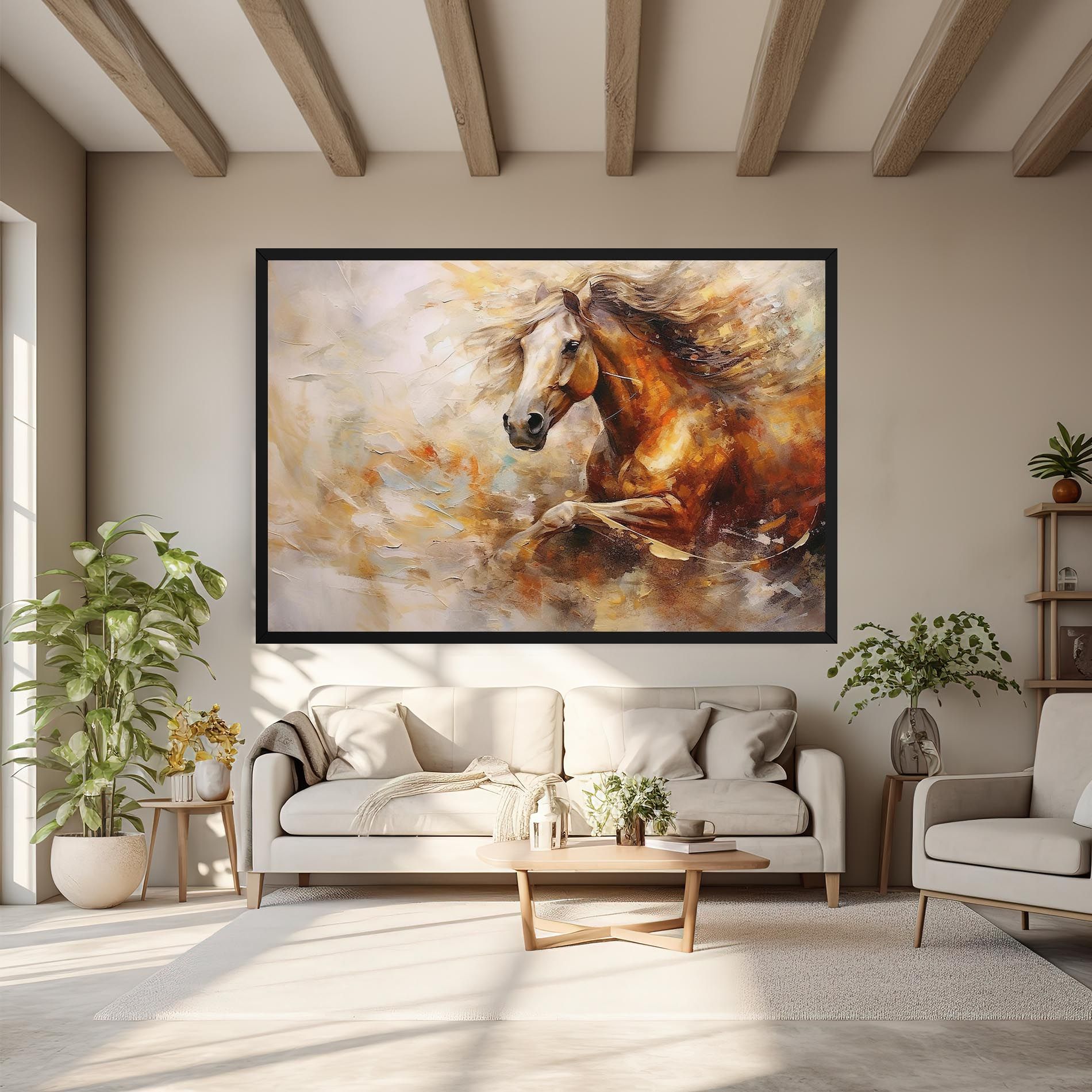 Brown Horse Running mockup 6