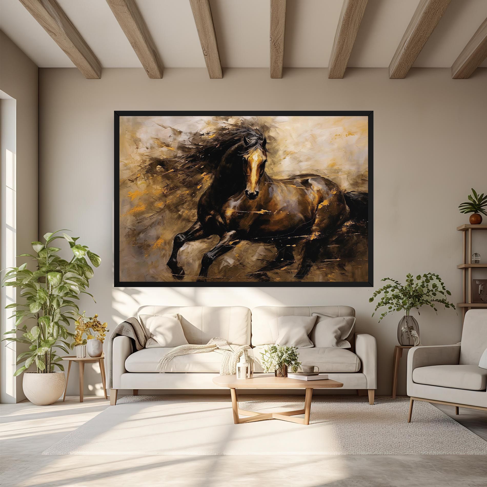 Gold Brown Horse mockup 6