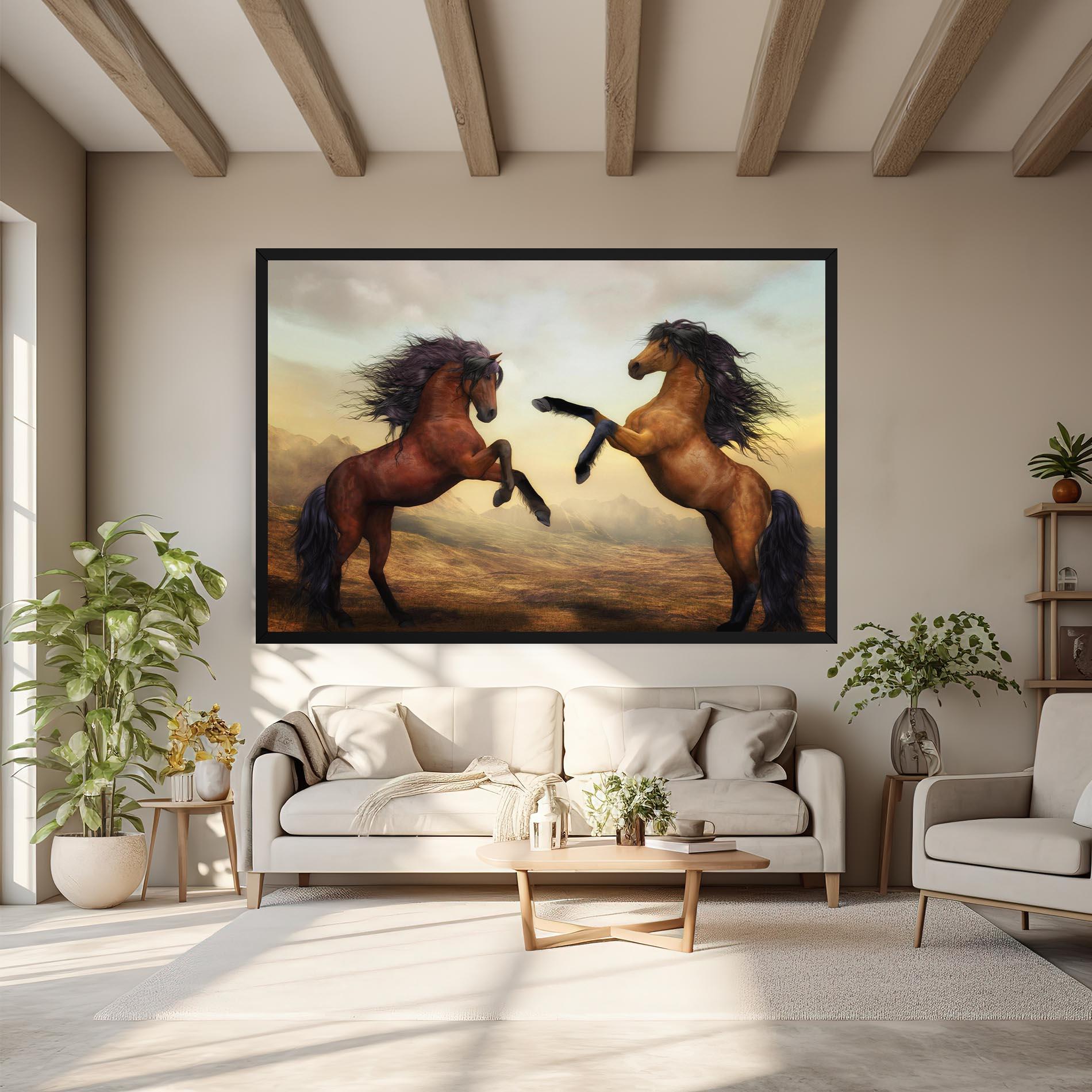Tablou Canvas Two Horses mockup 6