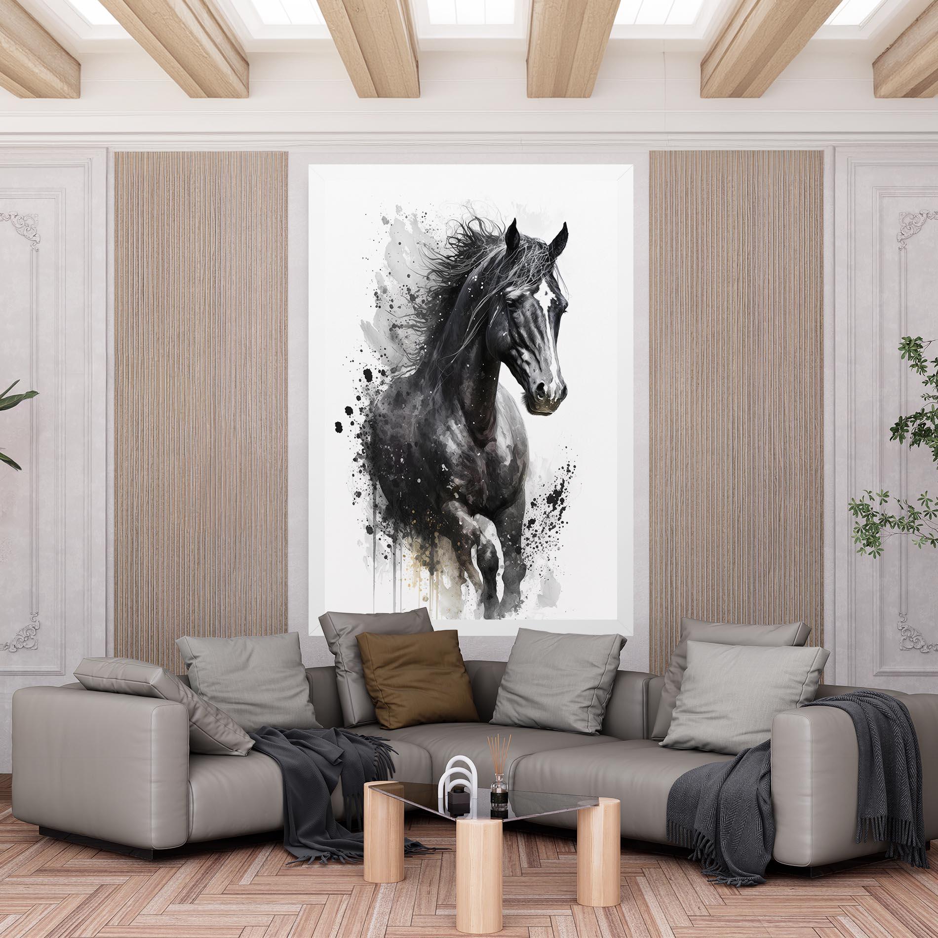 Tablou Canvas Black Horse mockup 6