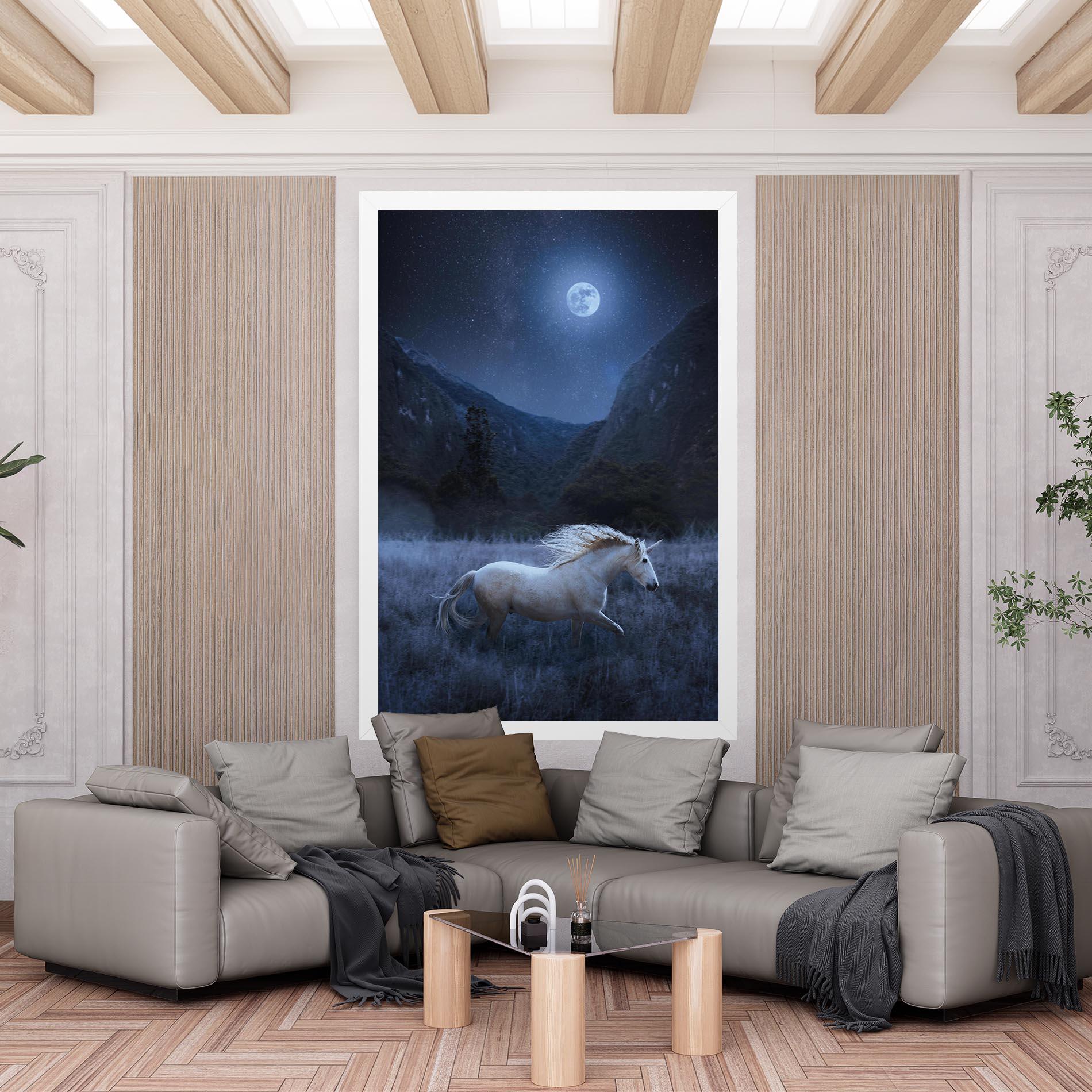 Tablou Canvas Blue Moon Unicorn mockup 6